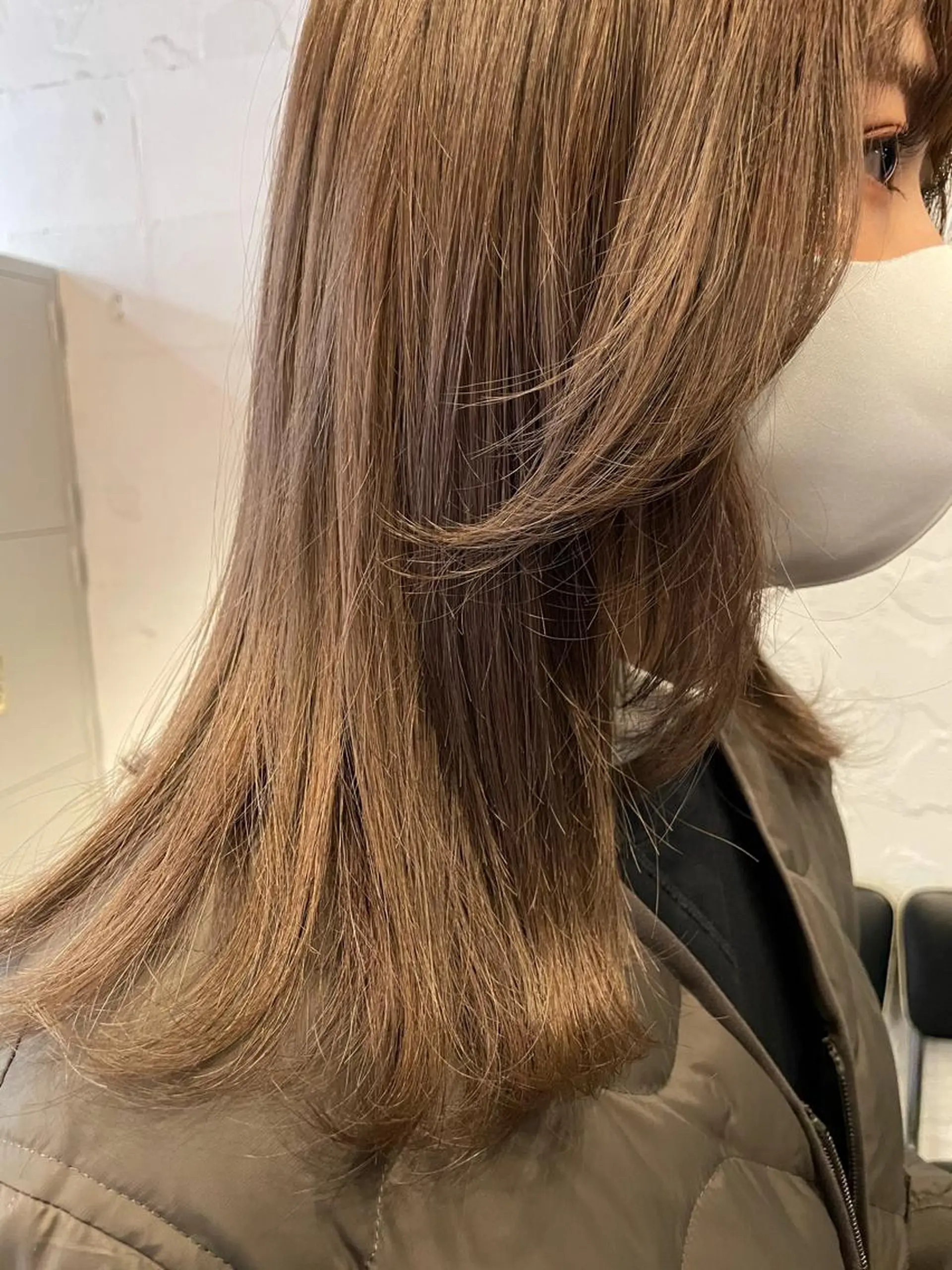 ミディアム カラー ベージュカラー ハイライトカラー ハイライト hazuki 🌝のヘアスタイル
