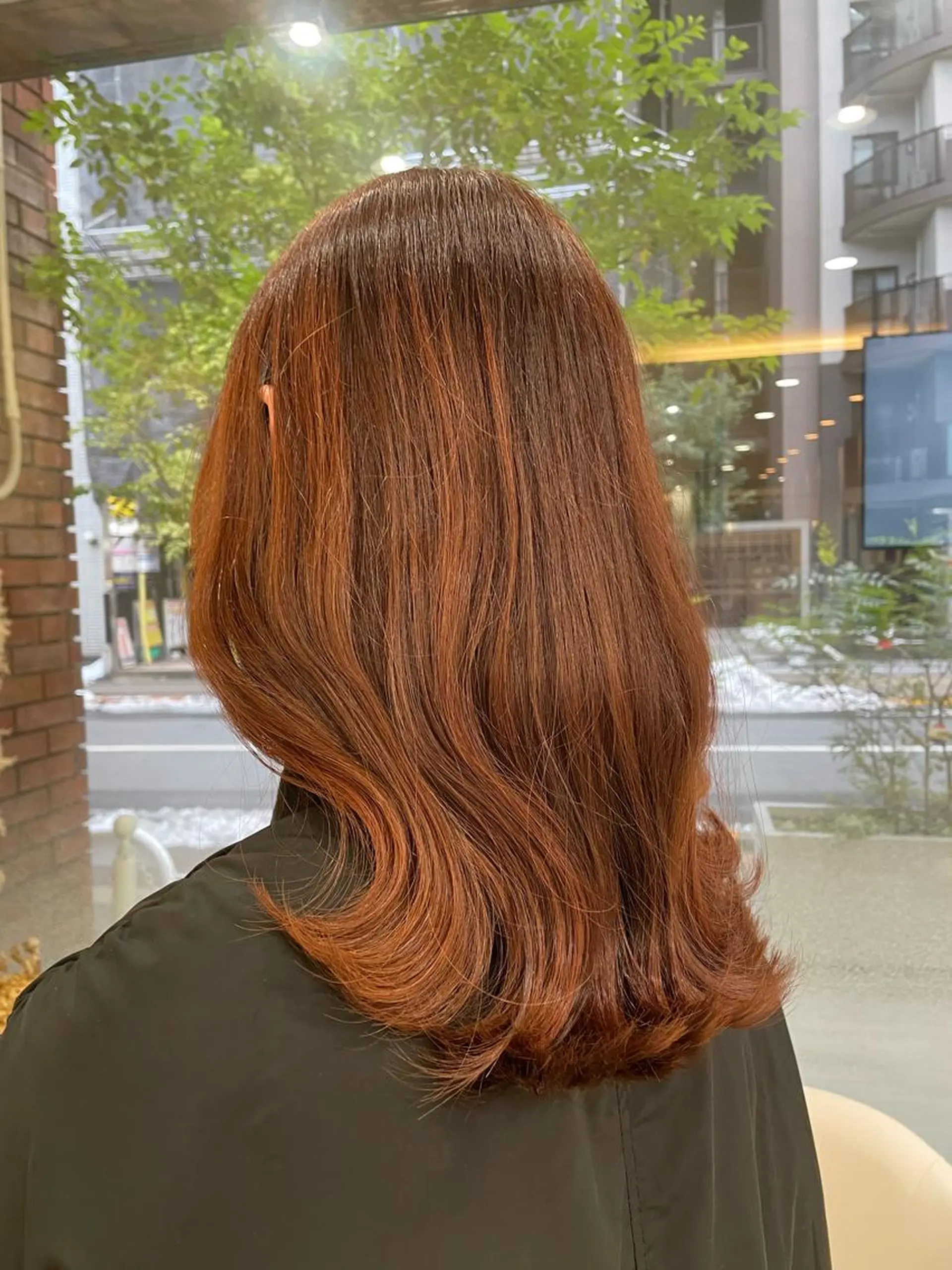 セミロング カラー オレンジ カット ヘアカラー トリートメント 田野倉NEXT店 美髪ニストのヘアスタイル
