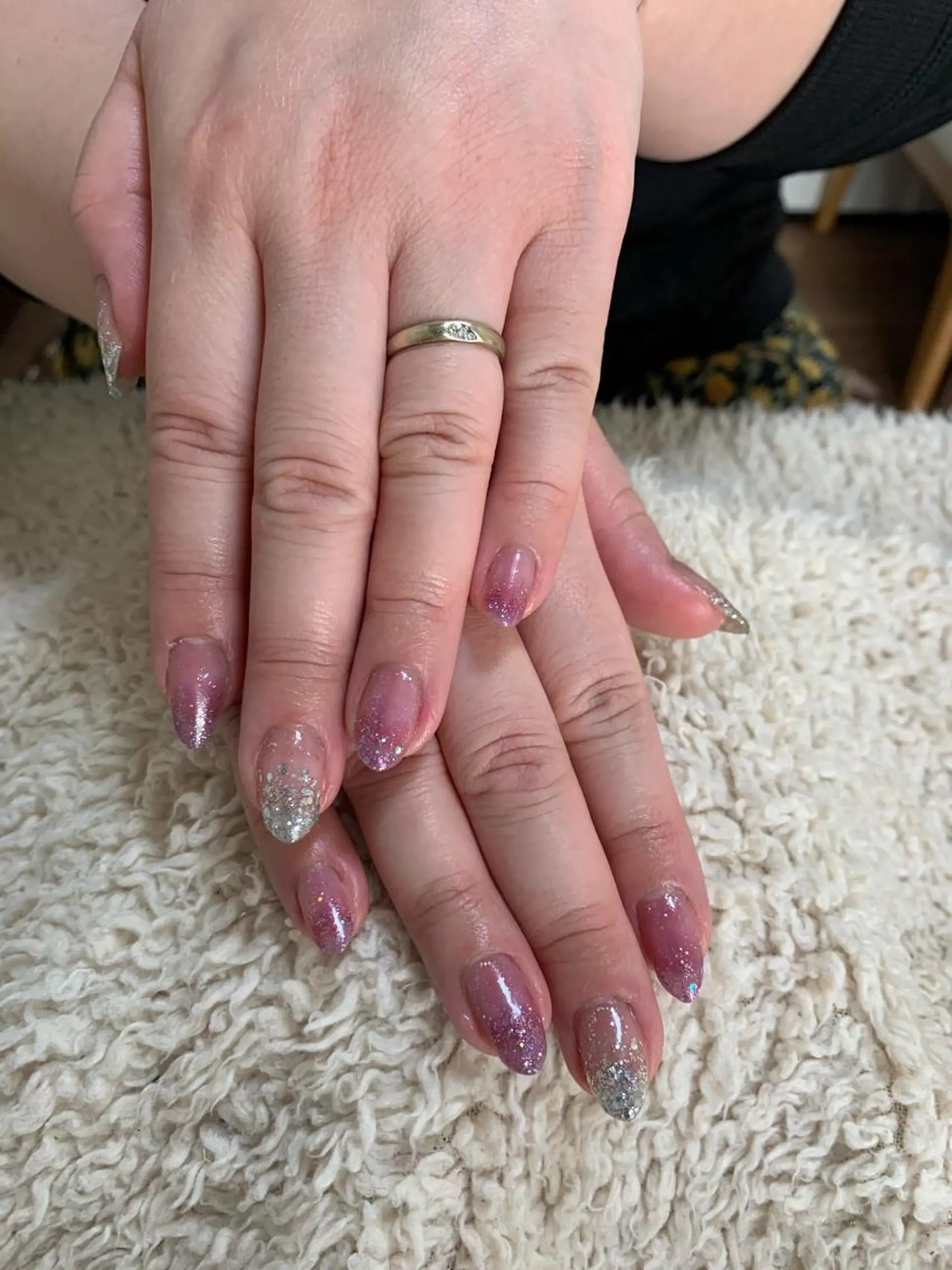 ネイル ラメ(グリッター) ラメグラデーション ハンドネイル 林 ✨syousyouのネイルデザイン