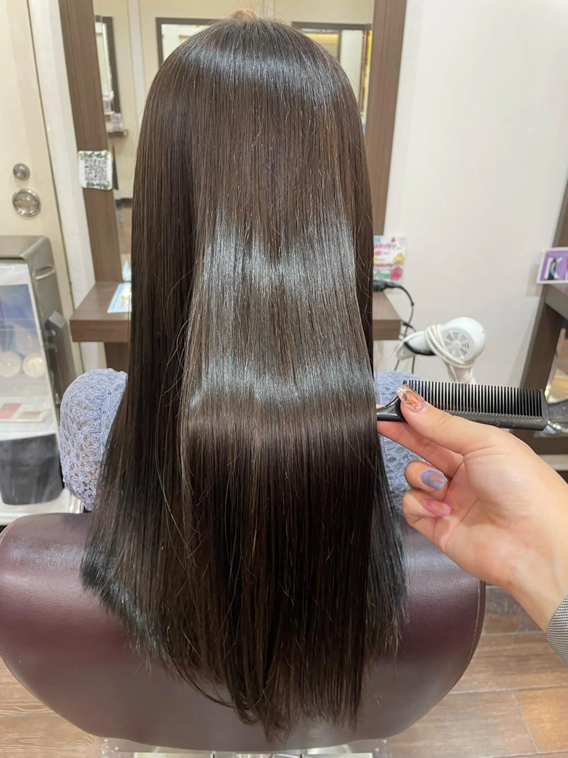 ロング 髪質改善 トリートメント ニュアンスネイル/ ボブ/まちゃこのヘアスタイル