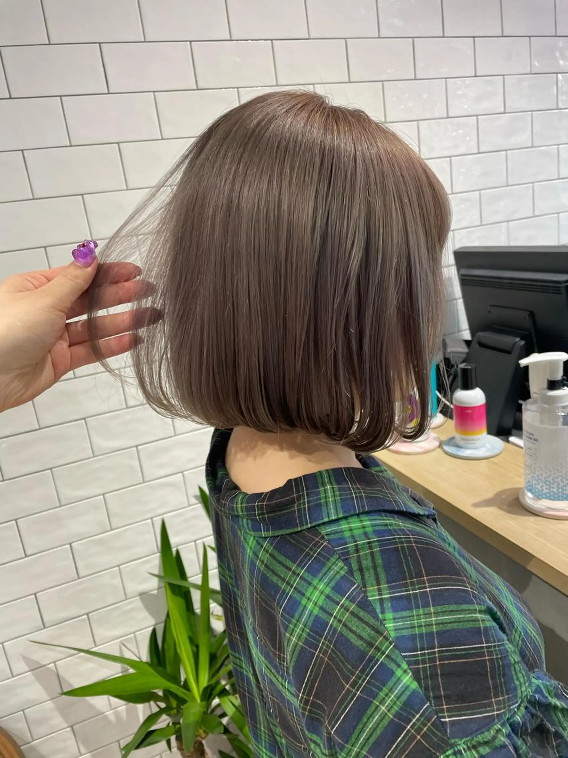 ミディアム カラー ヘアカラー もり まりものヘアスタイル