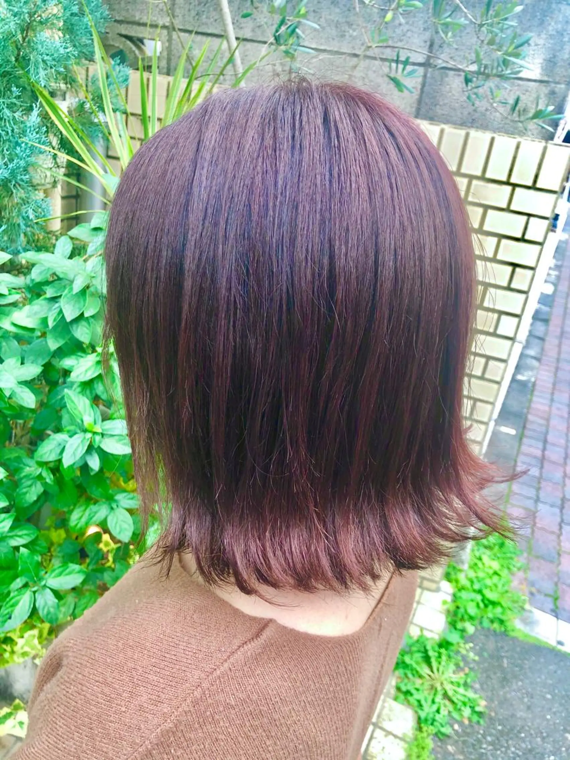 ミディアム カラー イルミナカラー ピンクカラー ピンクパープル パープルカラー 桐原 竜也のヘアスタイル