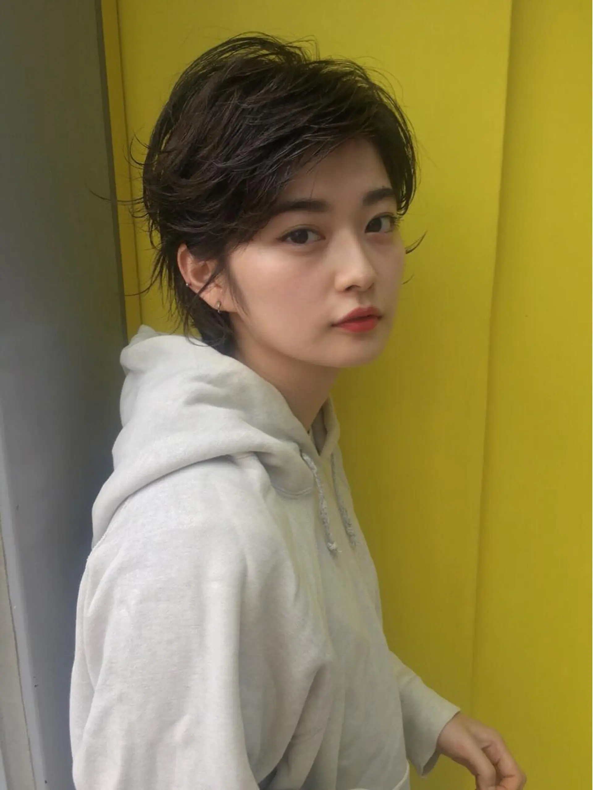 ショート カラー ハンサムショート ショートヘア レイヤーカット BLend 渋谷のヘアスタイル