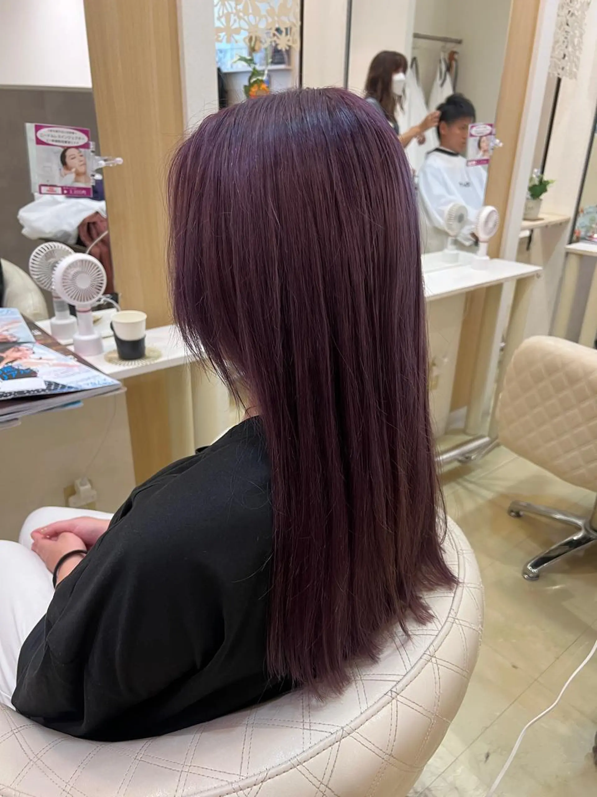 ロング カラー ラベンダーカラー 大西 七海のヘアスタイル