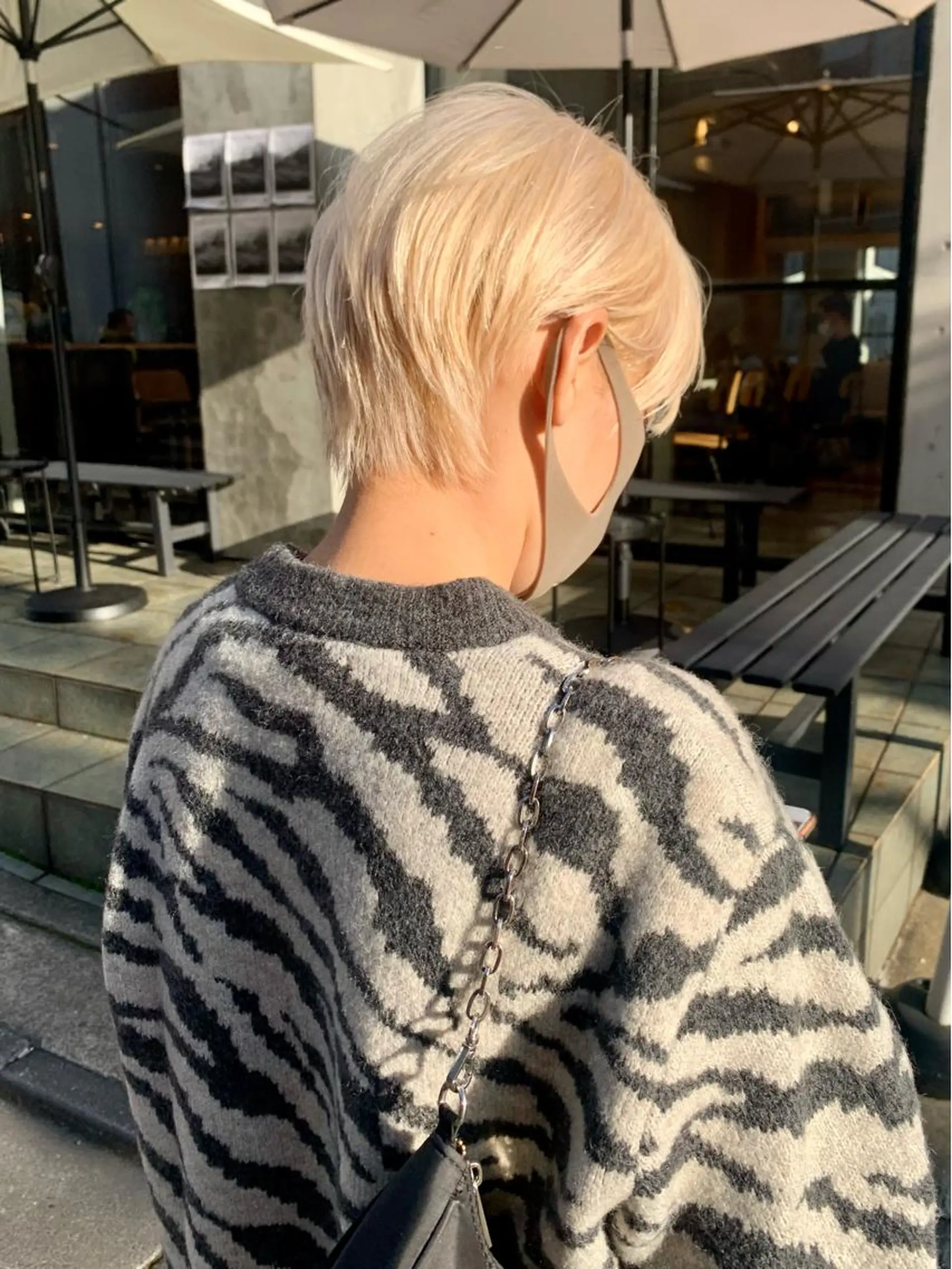 ショート カラー ヘアアレンジ ハイトーン/美髪矯正 🍃大江拓実のヘアスタイル