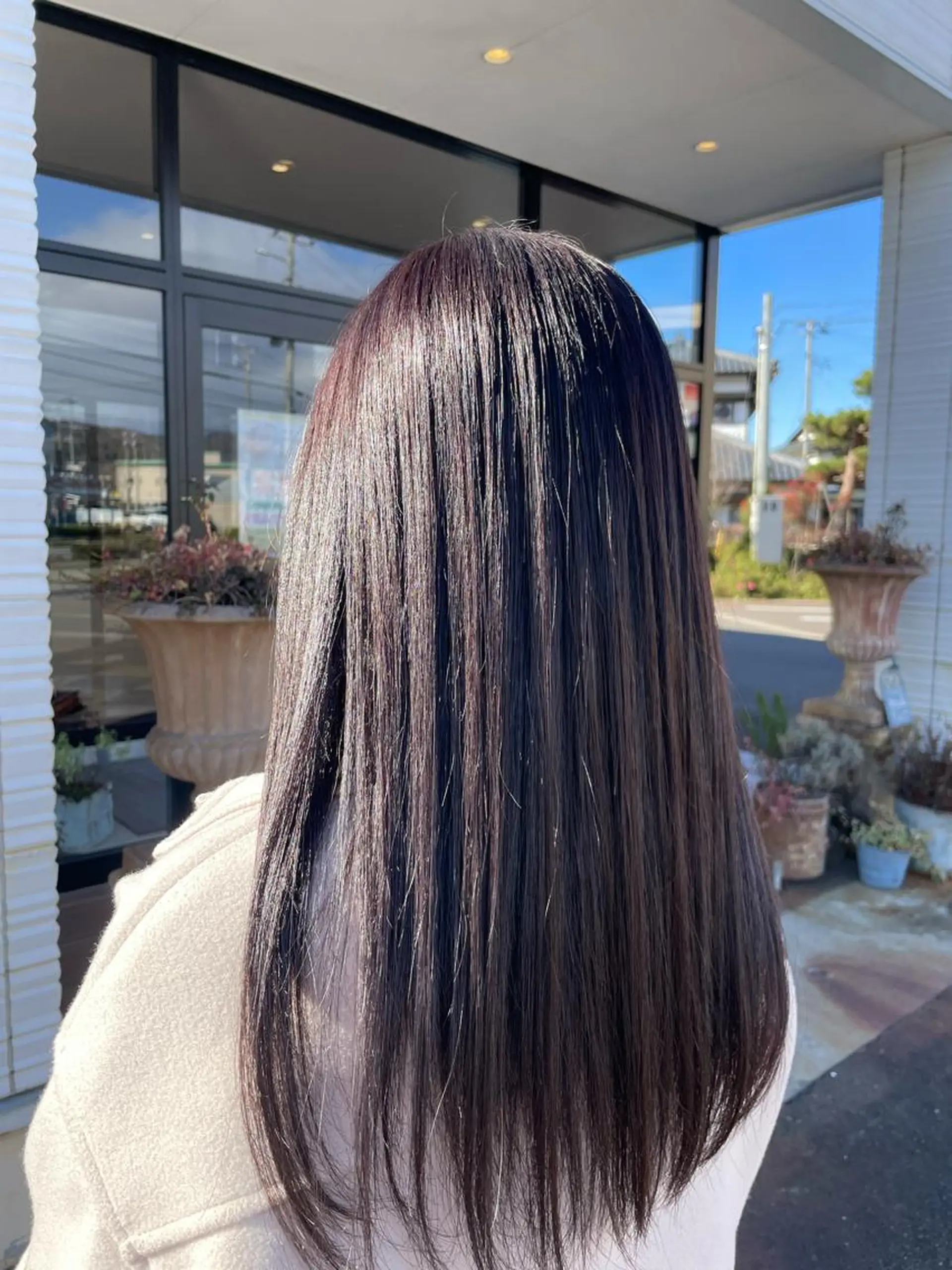 ロング カット 縮毛矯正 トリートメント 村舘 美月のヘアスタイル