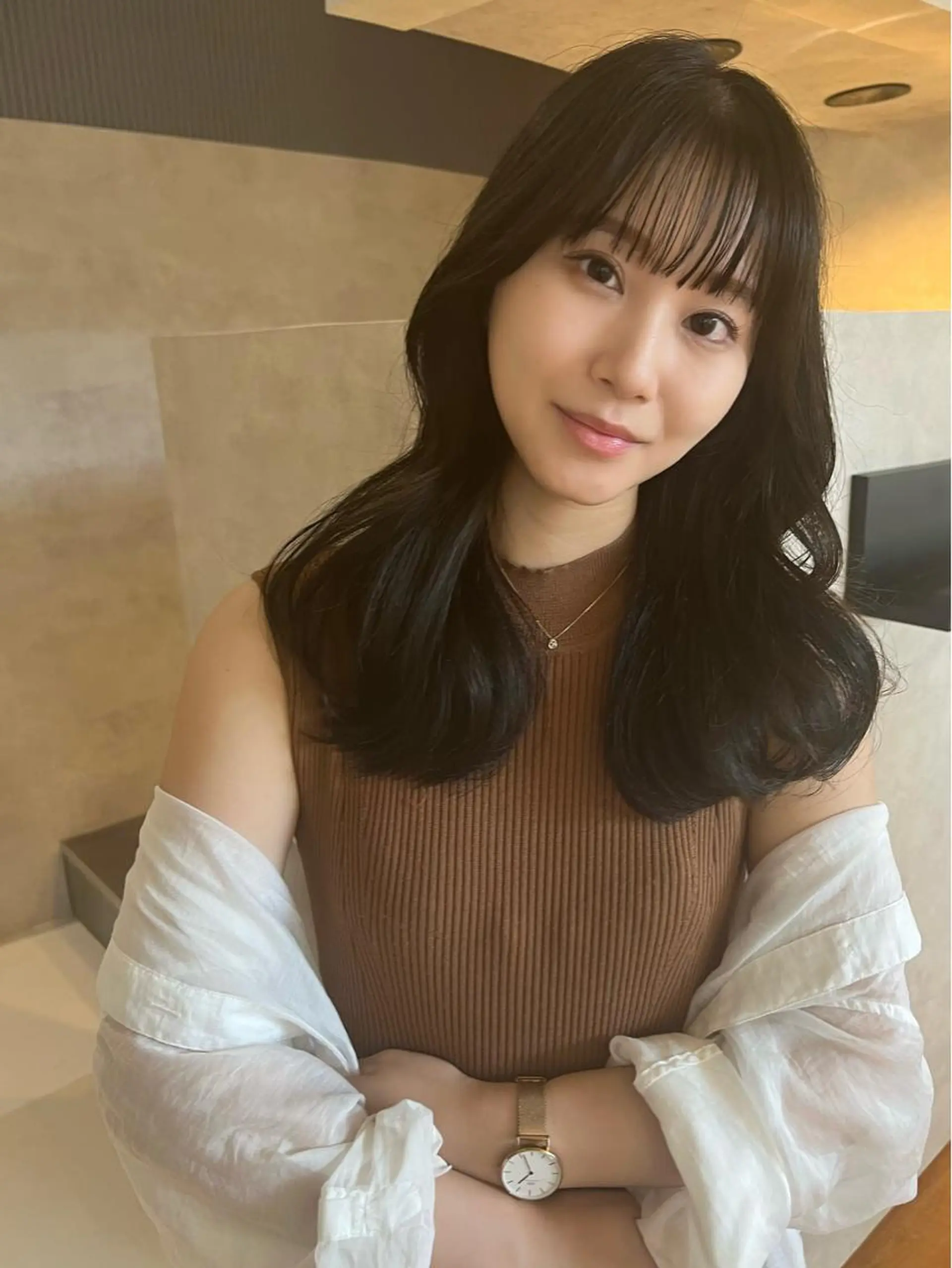 ロング 韓国風ヘア 菅原リキヤ くびれレイヤーヘアのヘアスタイル