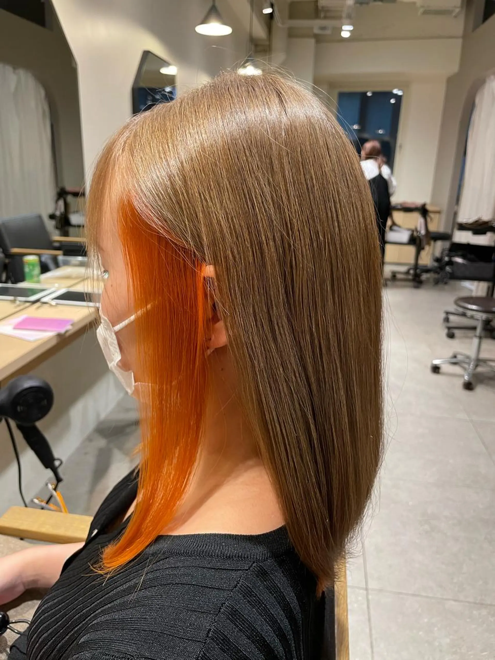 セミロング カラー 髪質改善🇰🇷艶髪 韓国ヘア　池内 祐樹のヘアスタイル