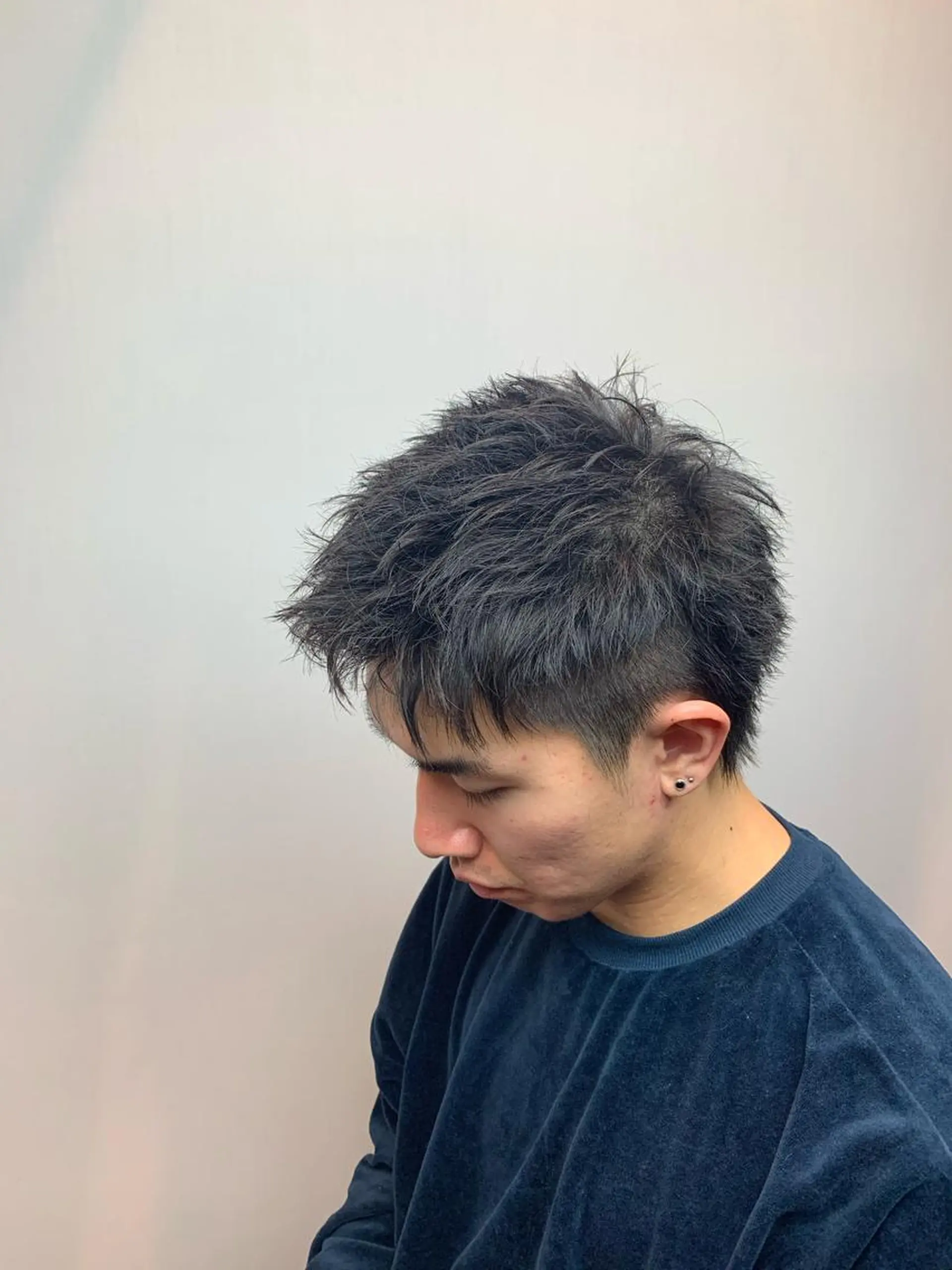 ショート メンズ 艶髪/白髪ぼかし ヘッドスパ/大野結菜のヘアスタイル