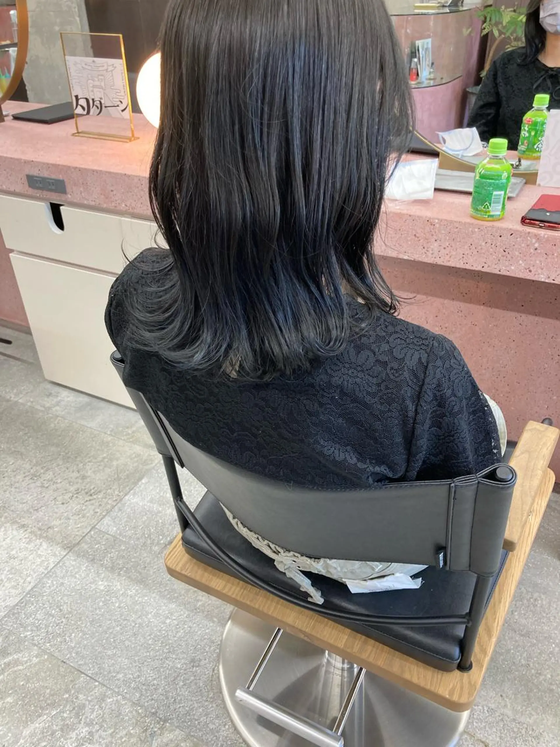 セミロング カラー ブルーカラー ハイライトカラー ハイライト 小木曽智美 /ボブ/ショートのヘアスタイル