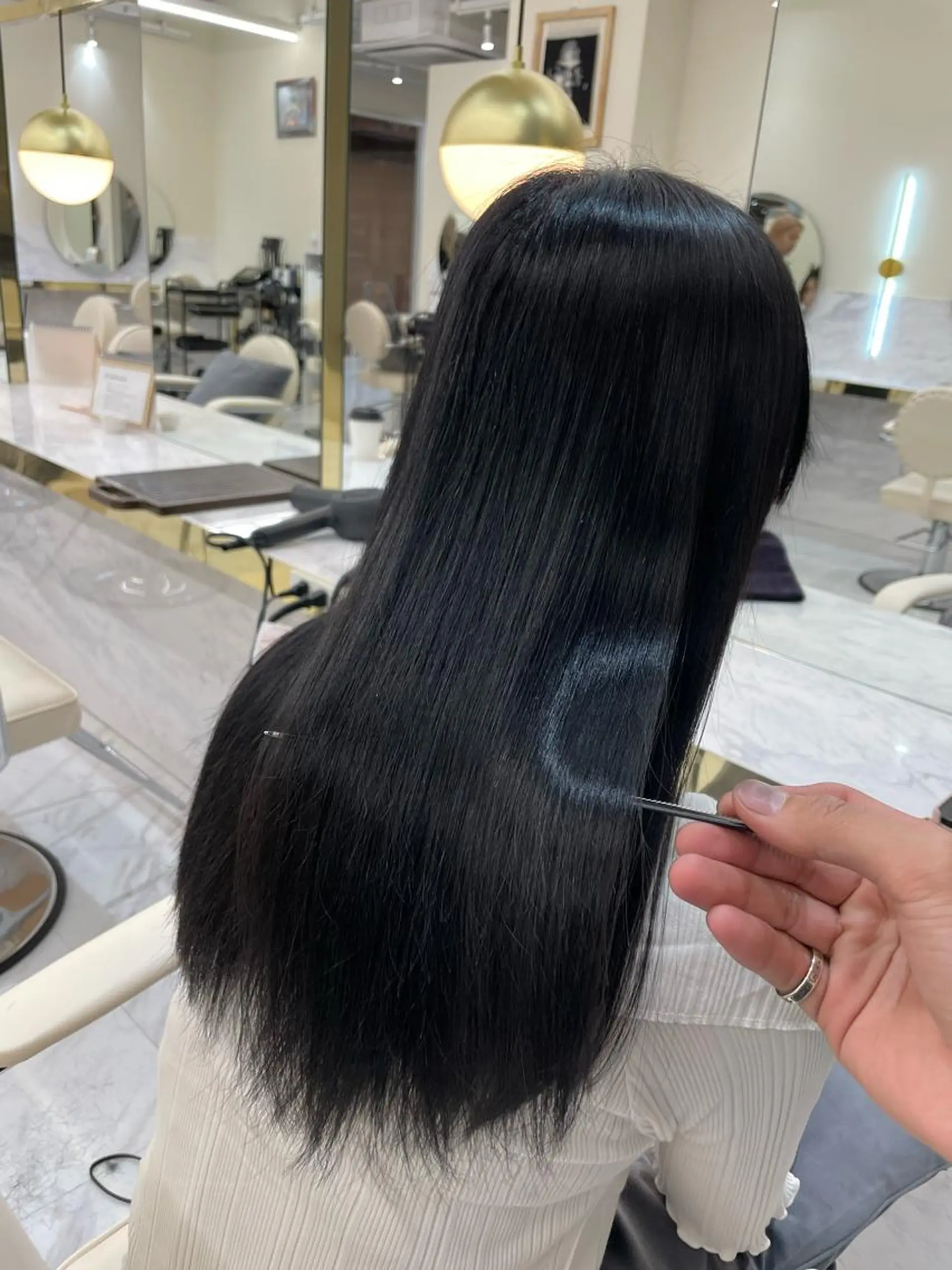 セミロング カラー ヘアアレンジ 縮毛矯正 カット 縮毛矯正 トリートメント ヘアセット 髪質改善特化 🫧松野力也のヘアスタイル