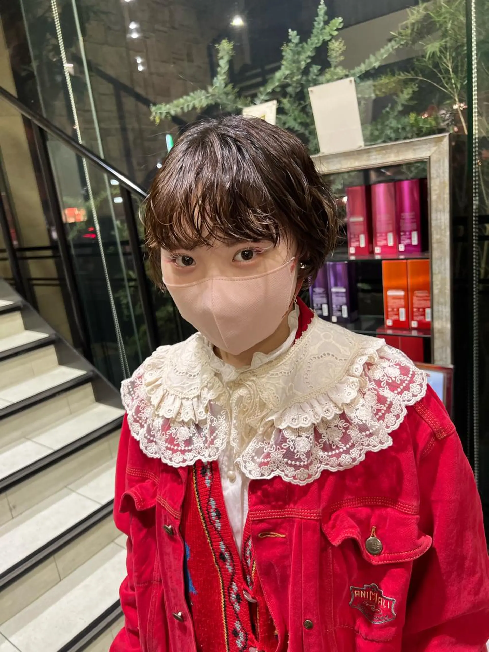 ショート パーマ ヘアアレンジ チャンモリパーマ/韓 国/Minami🦋のヘアスタイル