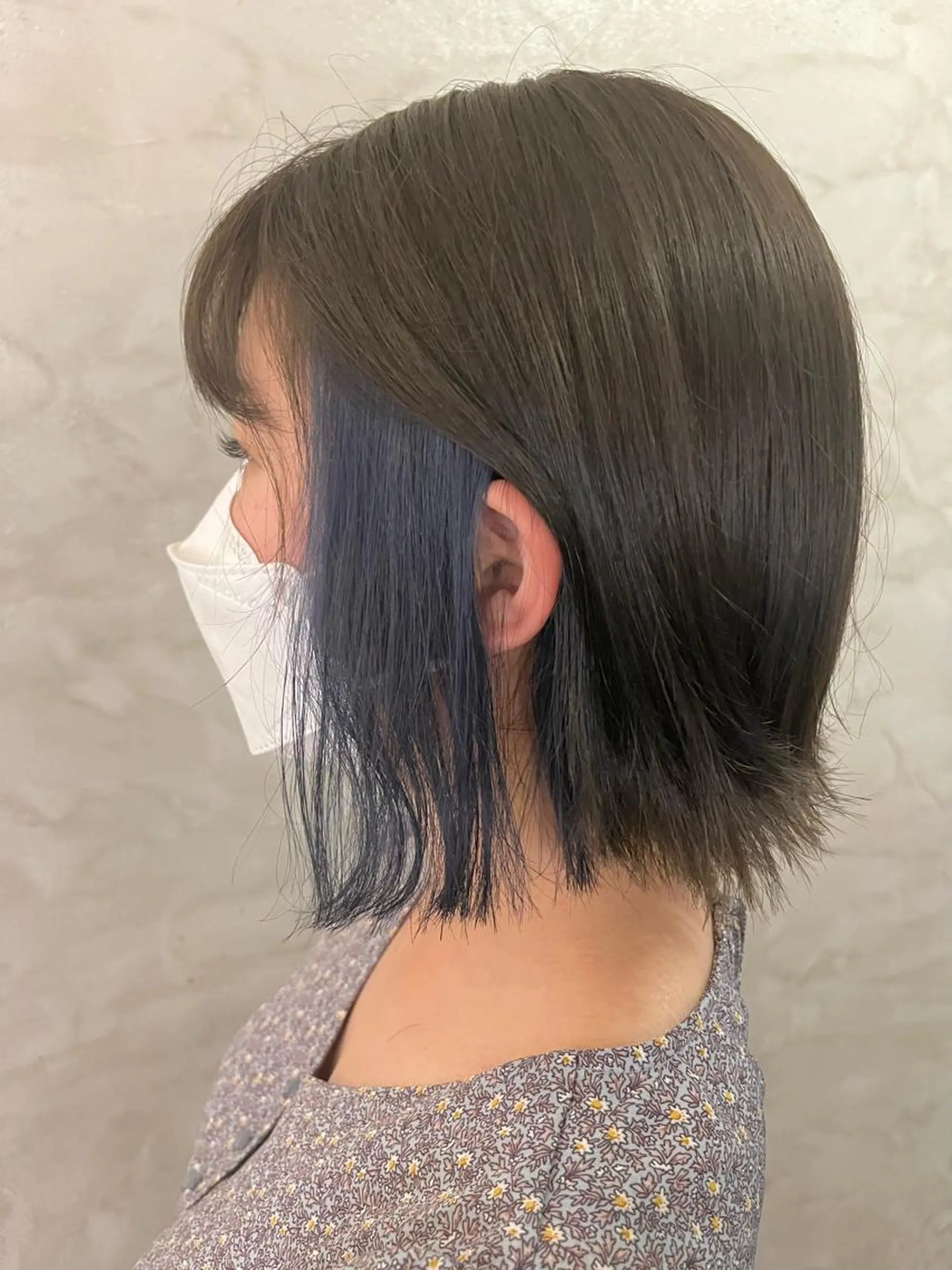 ミディアム カラー アッシュ ベージュカラー ネイビーカラー ヘアカラー 透明感カラー/ ブリーチ無し/RYOのヘアスタイル