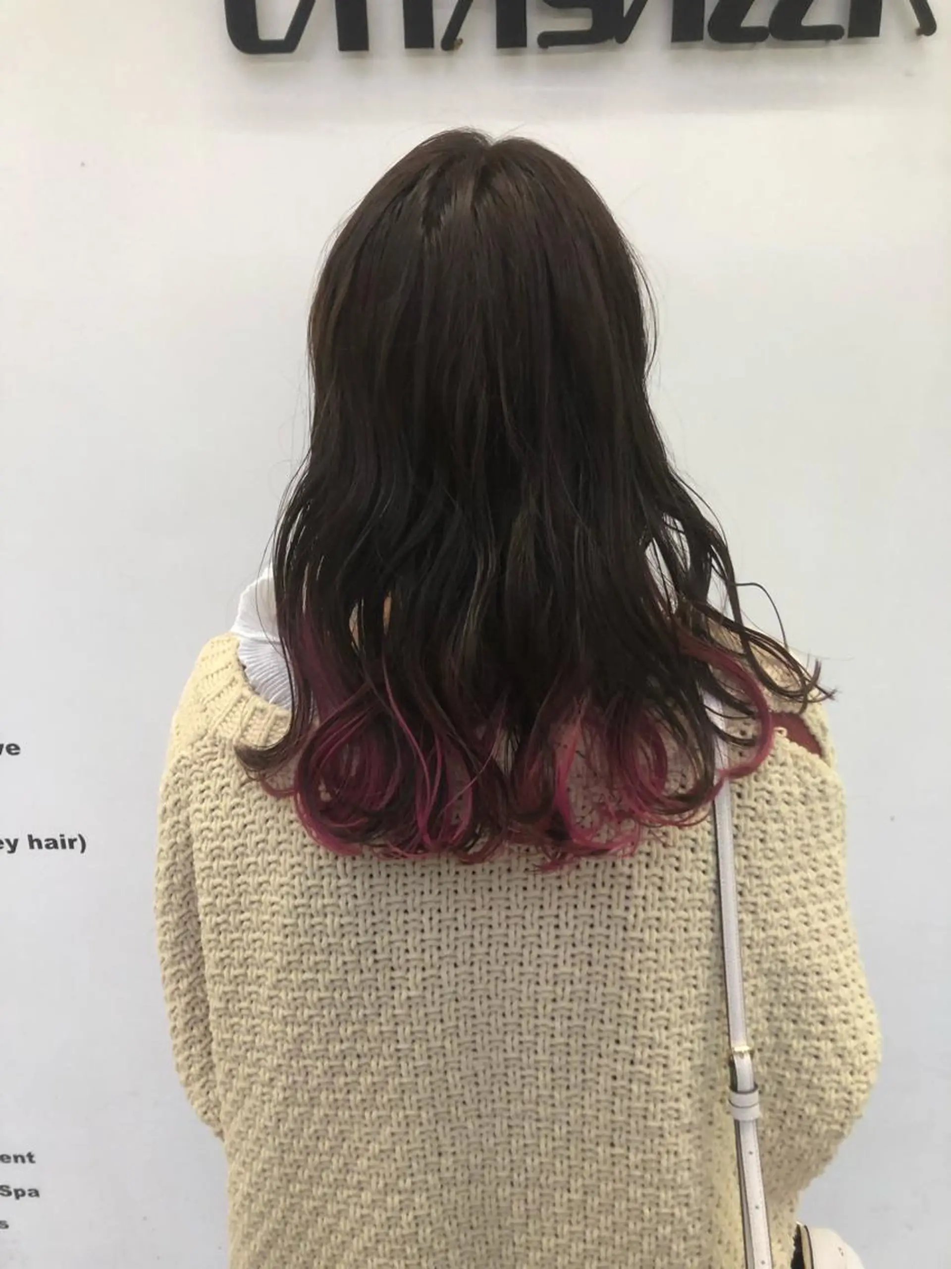 セミロング カラー ブラウンカラー ピンクカラー ピンクブラウン 東條 克義のヘアスタイル