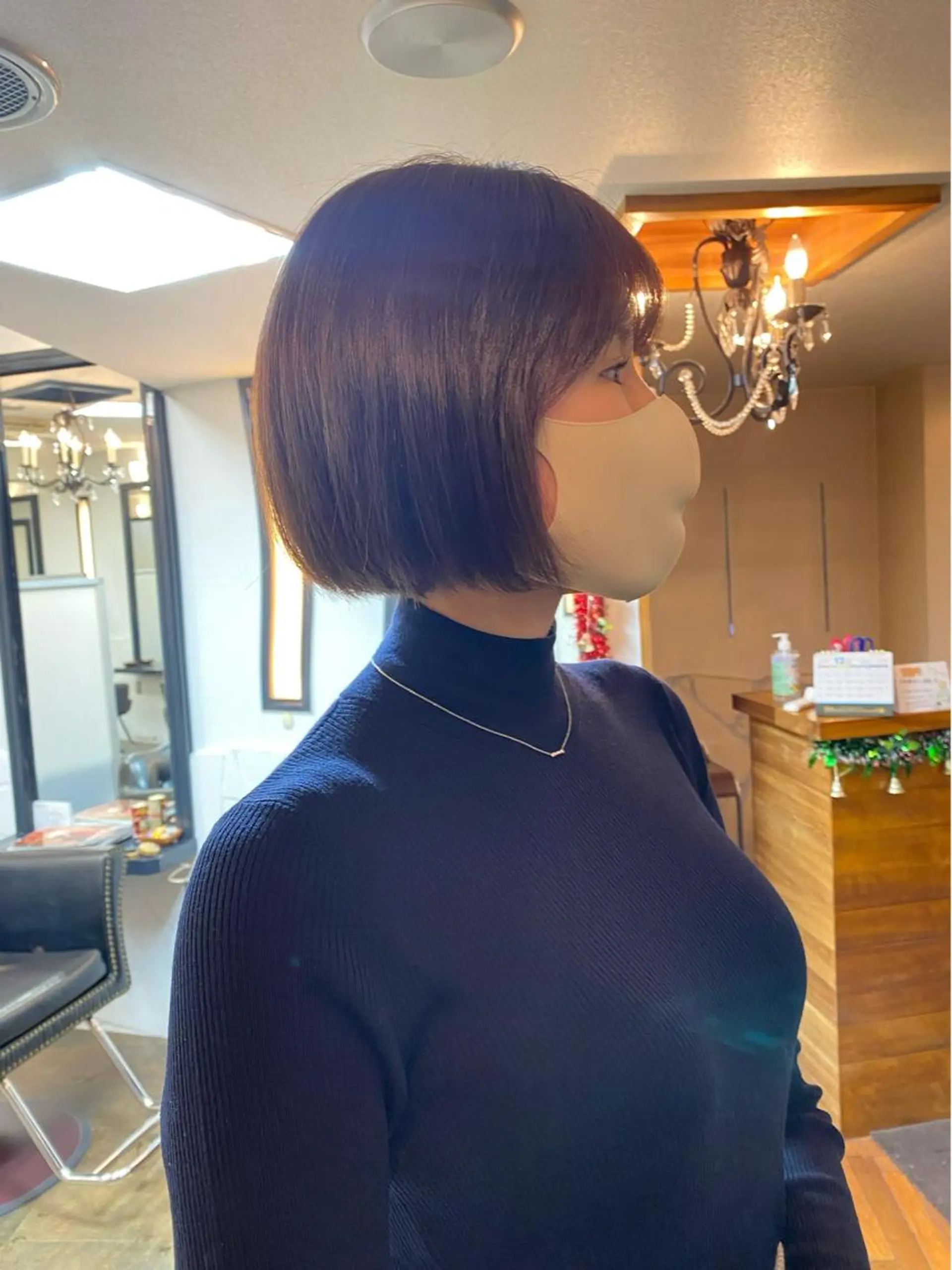 ショート カラー ベージュカラー ボブ カット ヘアカラー トリートメント ボブ/縮毛矯正/ レイヤー/塚田のヘアスタイル