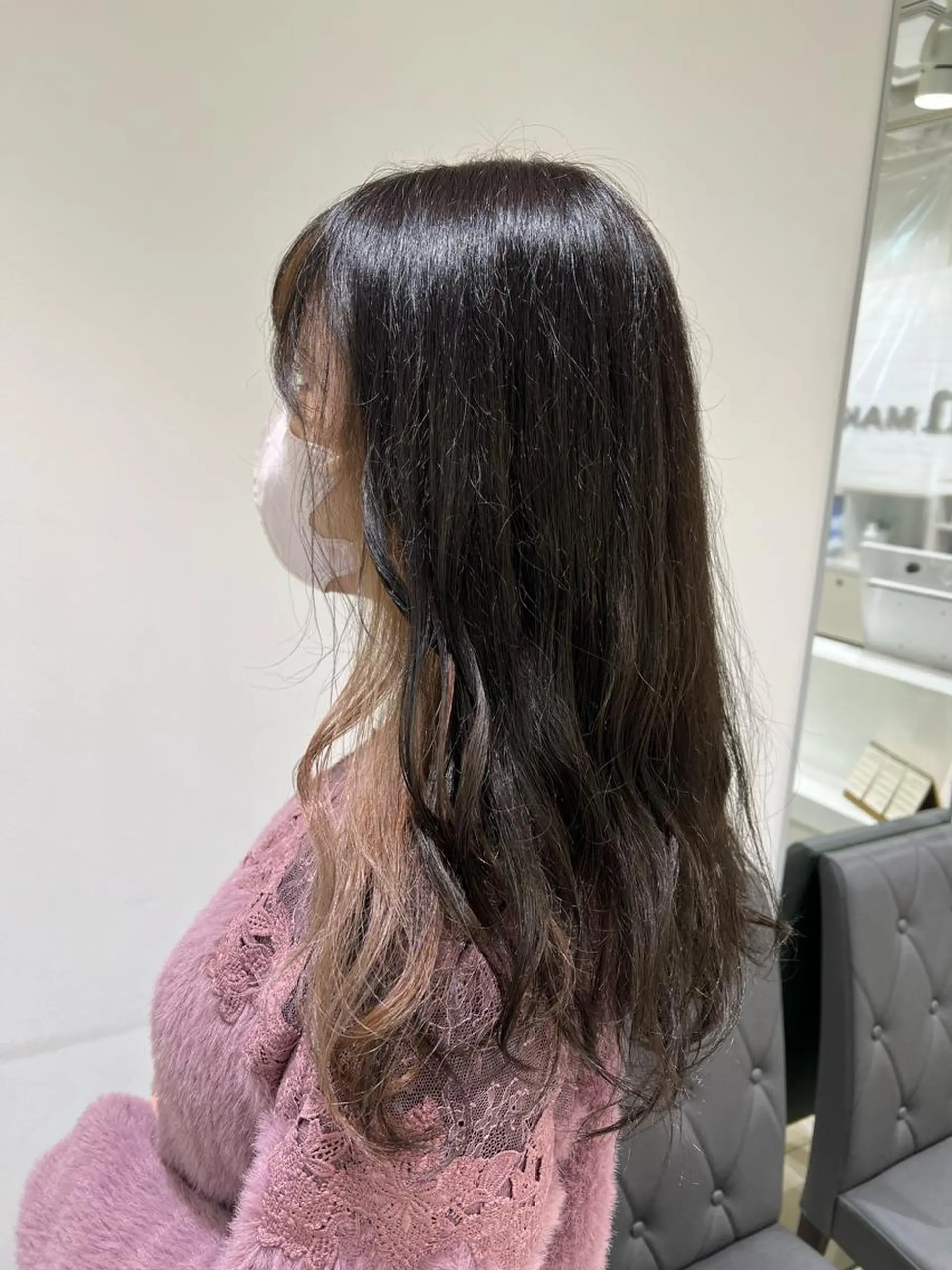 セミロング カラー ベージュカラー 透明感カラー グレージュ ヘアカラー トリートメント 【暖色カラー特化】 中山由梨のヘアスタイル