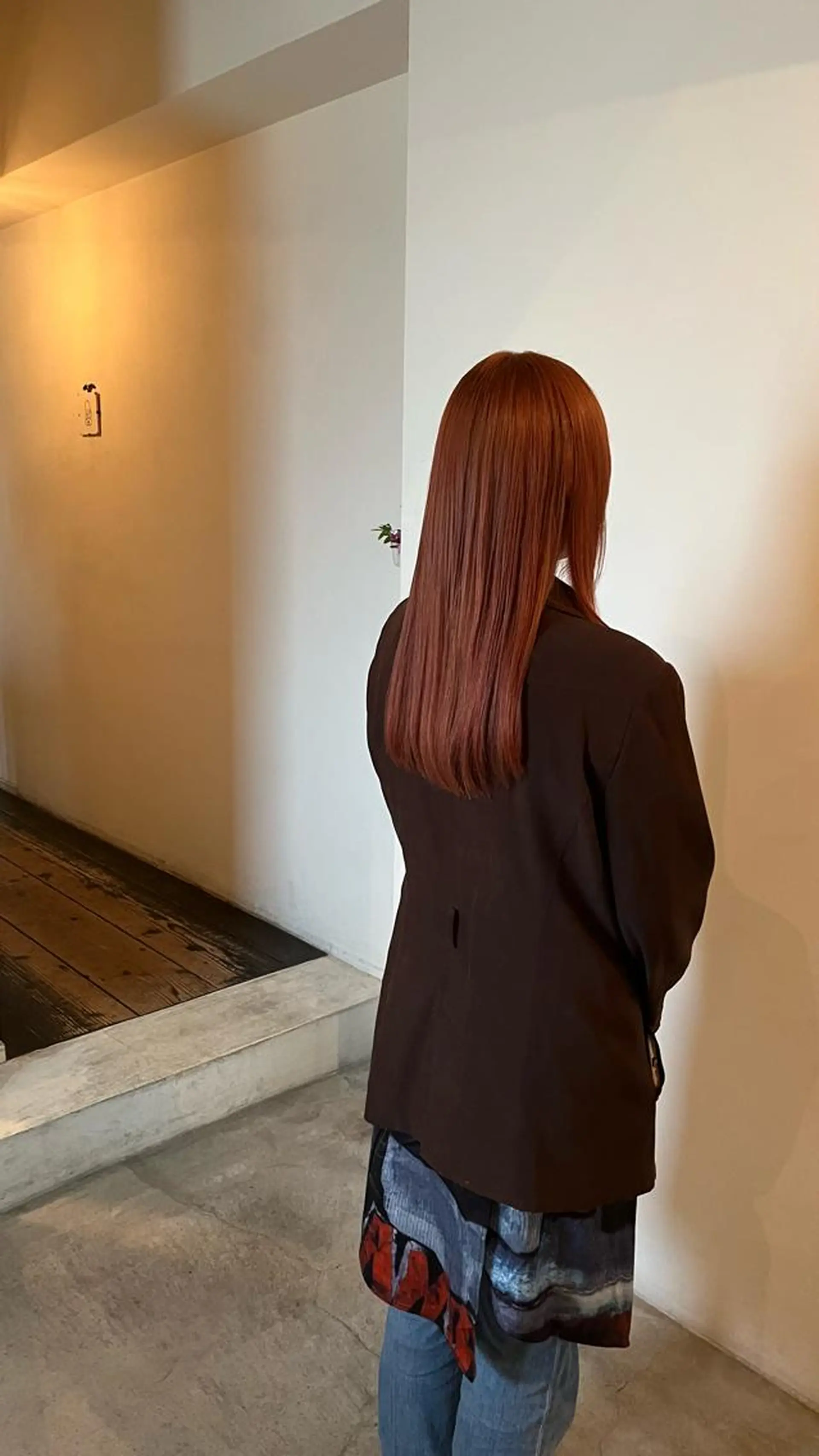 ロング カラー ブラウンカラー オレンジ オレンジブラウン ヘアカラー トリートメント 前川 華恋 / room3のヘアスタイル