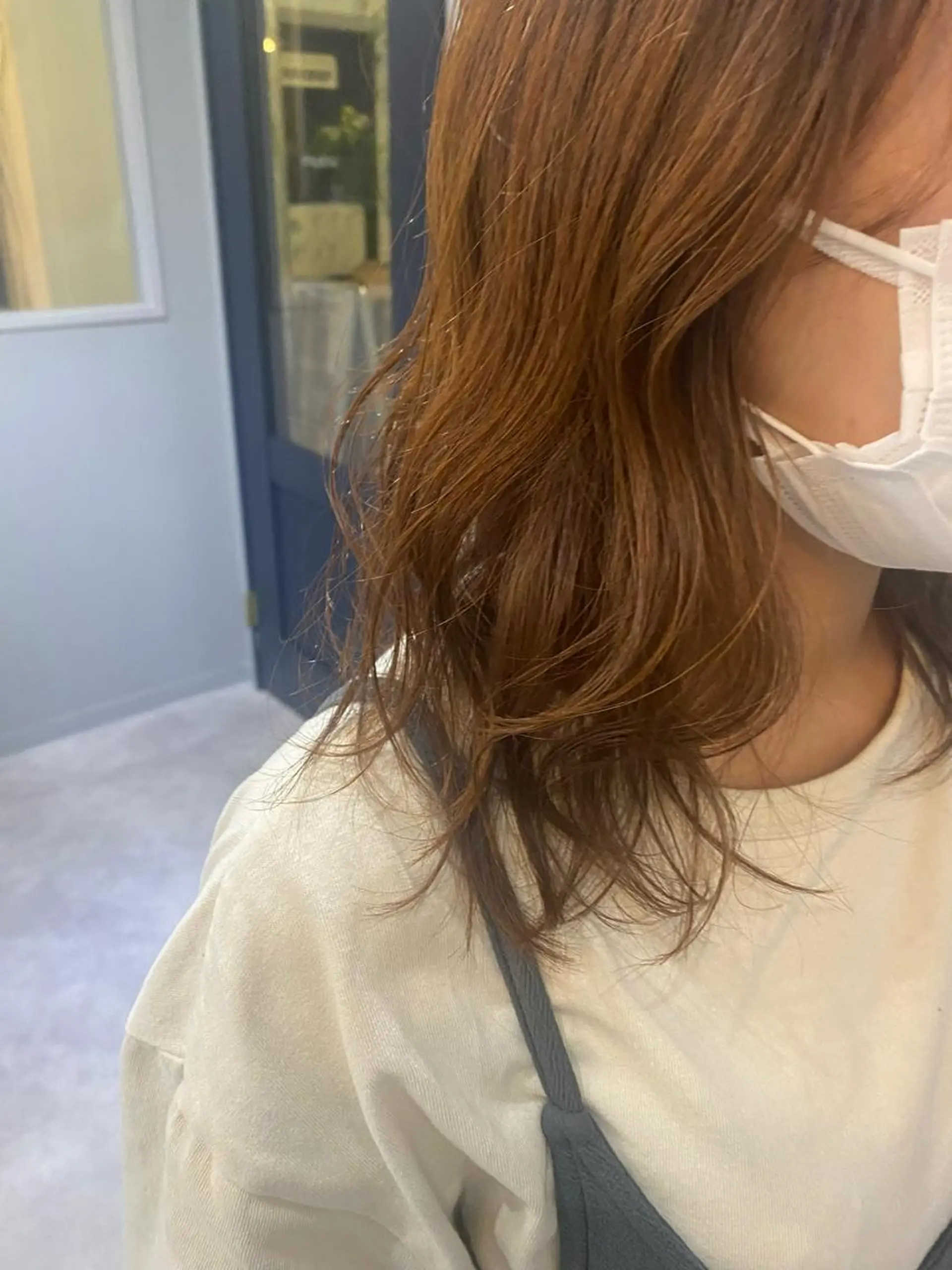 カラー オレンジ きよはらちさき🍑 柔らかカラー🌱🫧のヘアスタイル