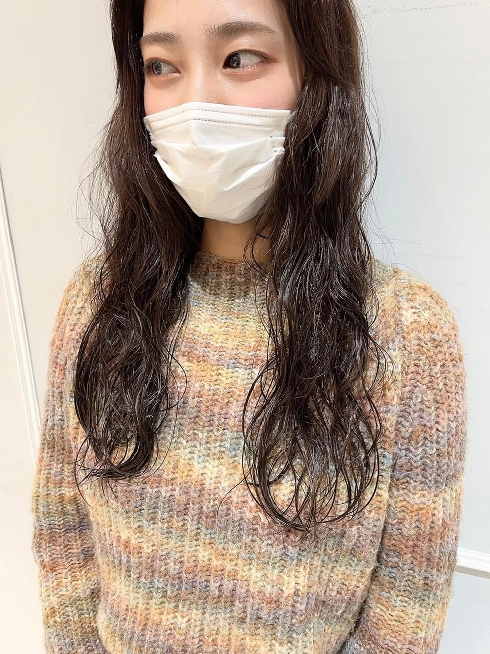 ロング カラー パーマ アッシュ カット パーマ トリートメント 🦖鶴岡香純🦖 5/1から復帰しますのヘアスタイル