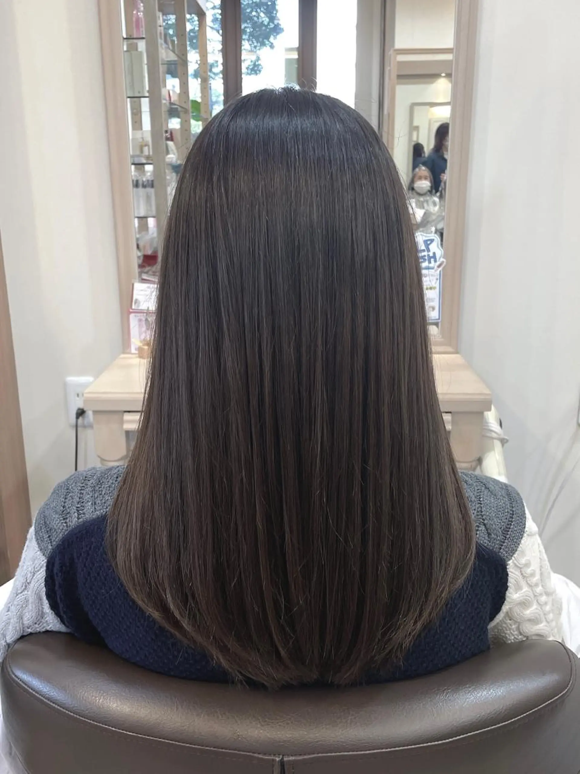 ロング カラー グレージュ 縮毛矯正 メンズパーマ🌀/ 中村郁未のヘアスタイル