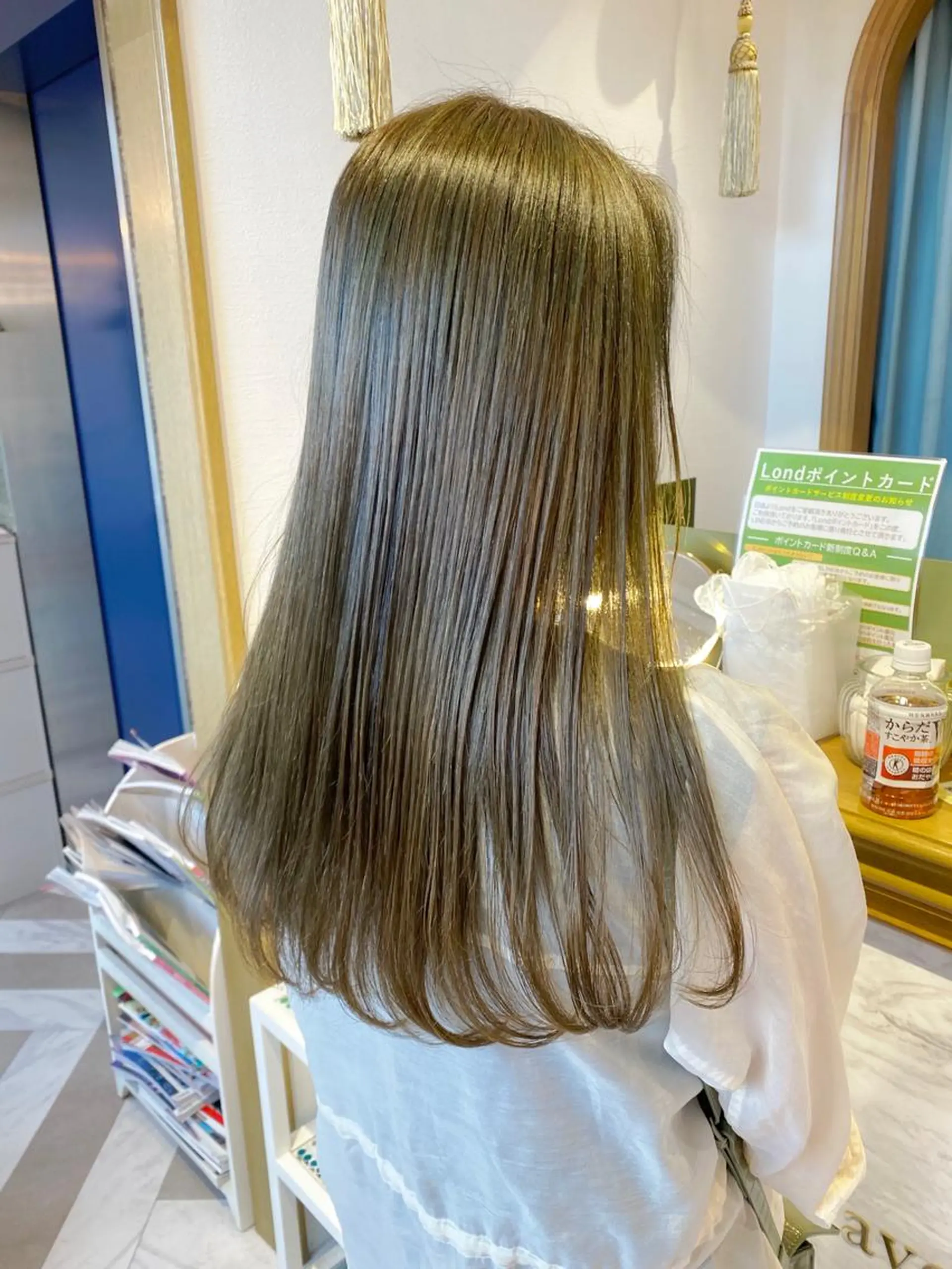 ロング 髪質改善 縮毛矯正 カット ヘアカラー 縮毛矯正 トリートメント レイヤーカット /透明感カラー西田のヘアスタイル