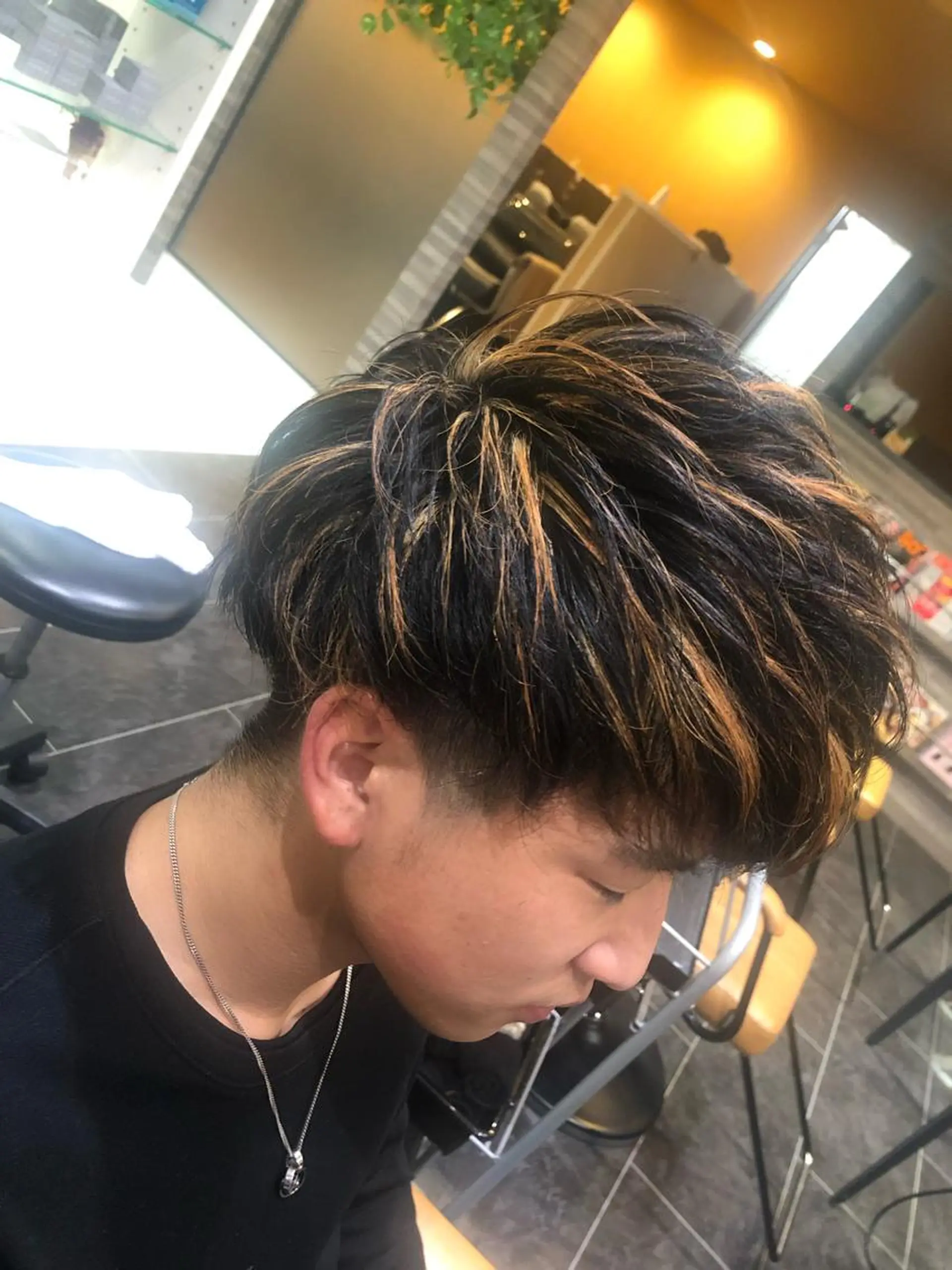 ショート カラー メンズ メンズハイライト ハイライトカラー ハイライト 縮毛矯正/美髪 金沢/tatsukiのヘアスタイル