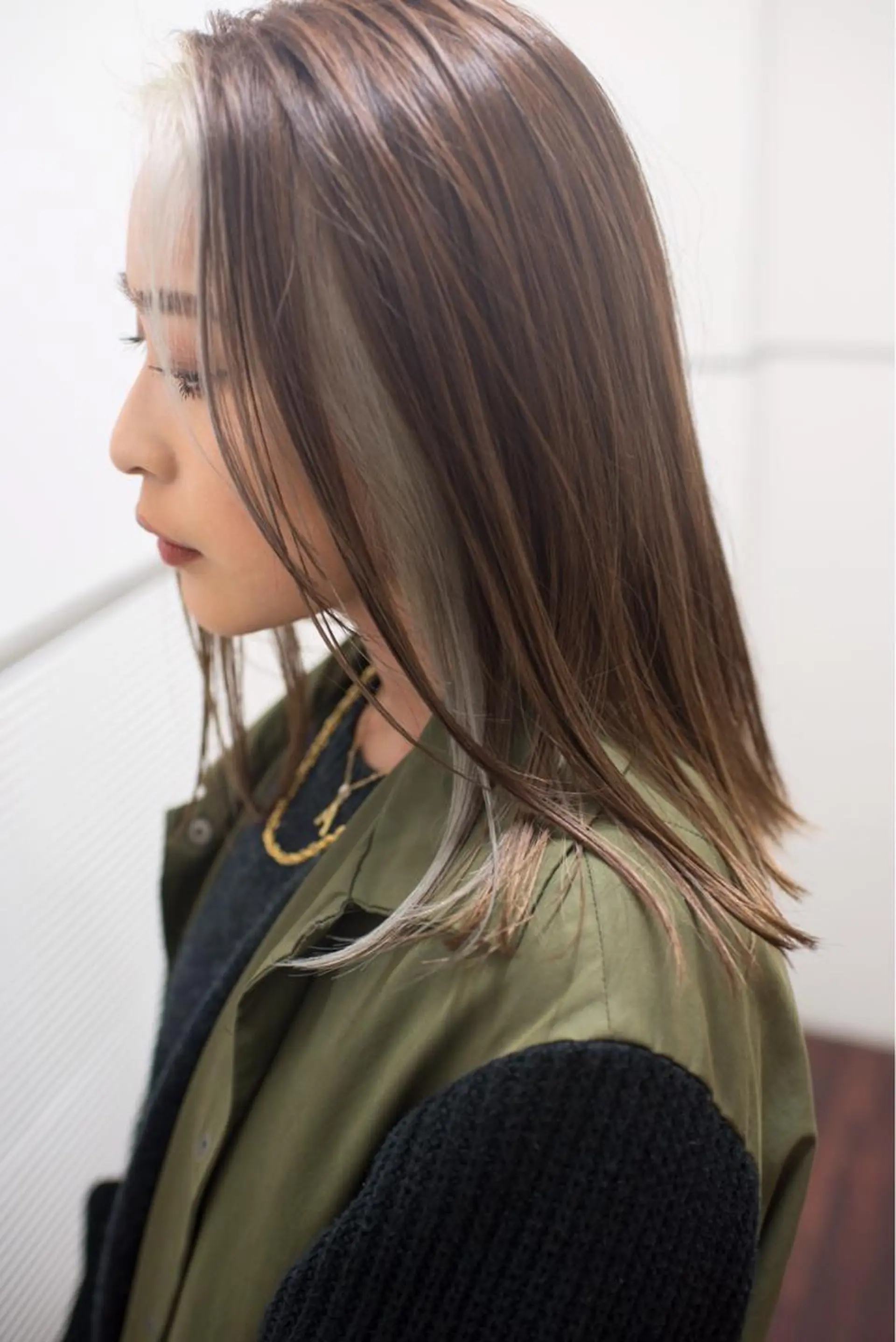 セミロング カラー 千葉 慎也のヘアスタイル