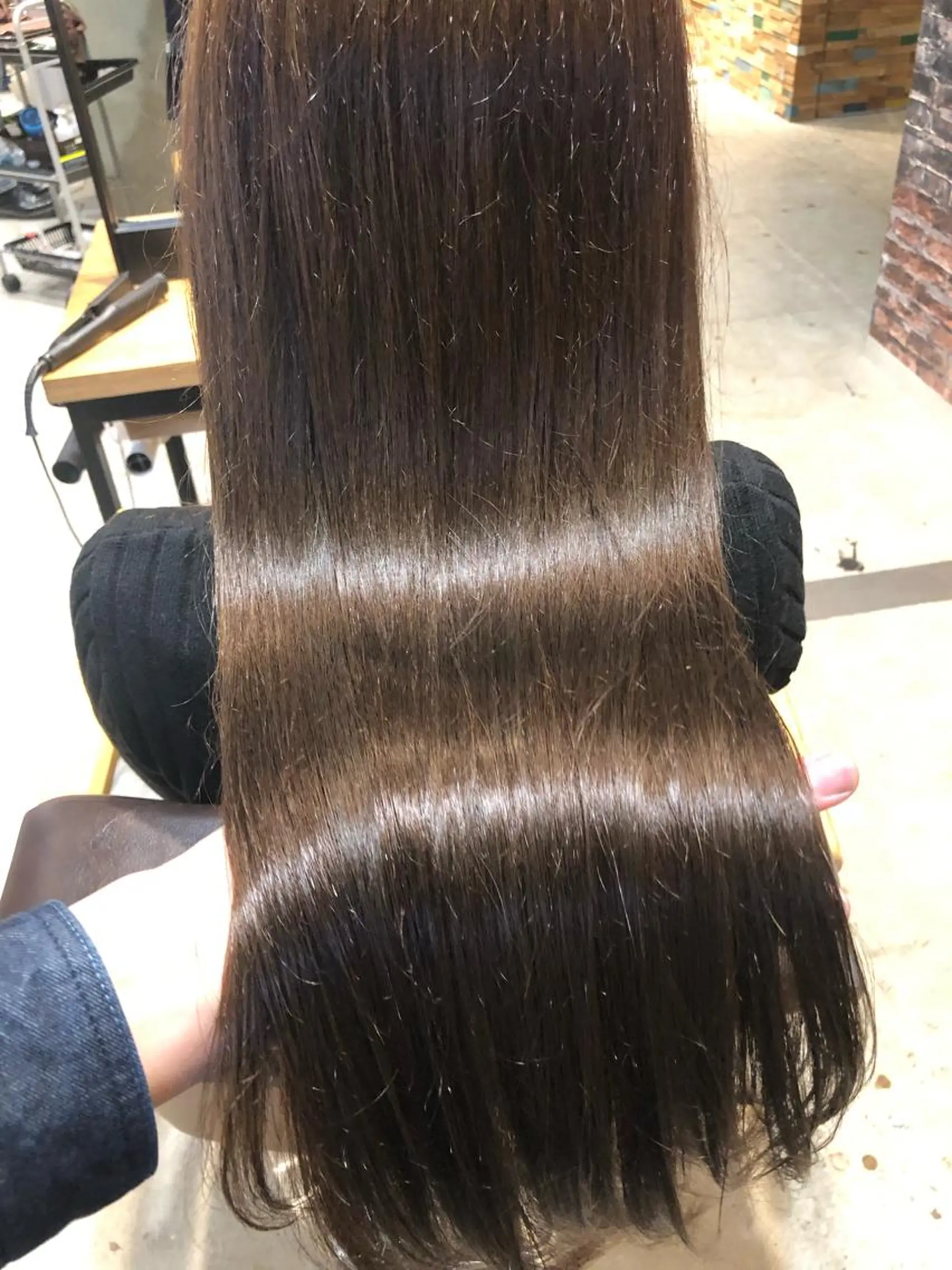 ロング カラー グレージュ 髪質改善 トリートメント GO TODAY シェアサロン 新宿Aura店所属・佐藤 高徳のヘアスタイル