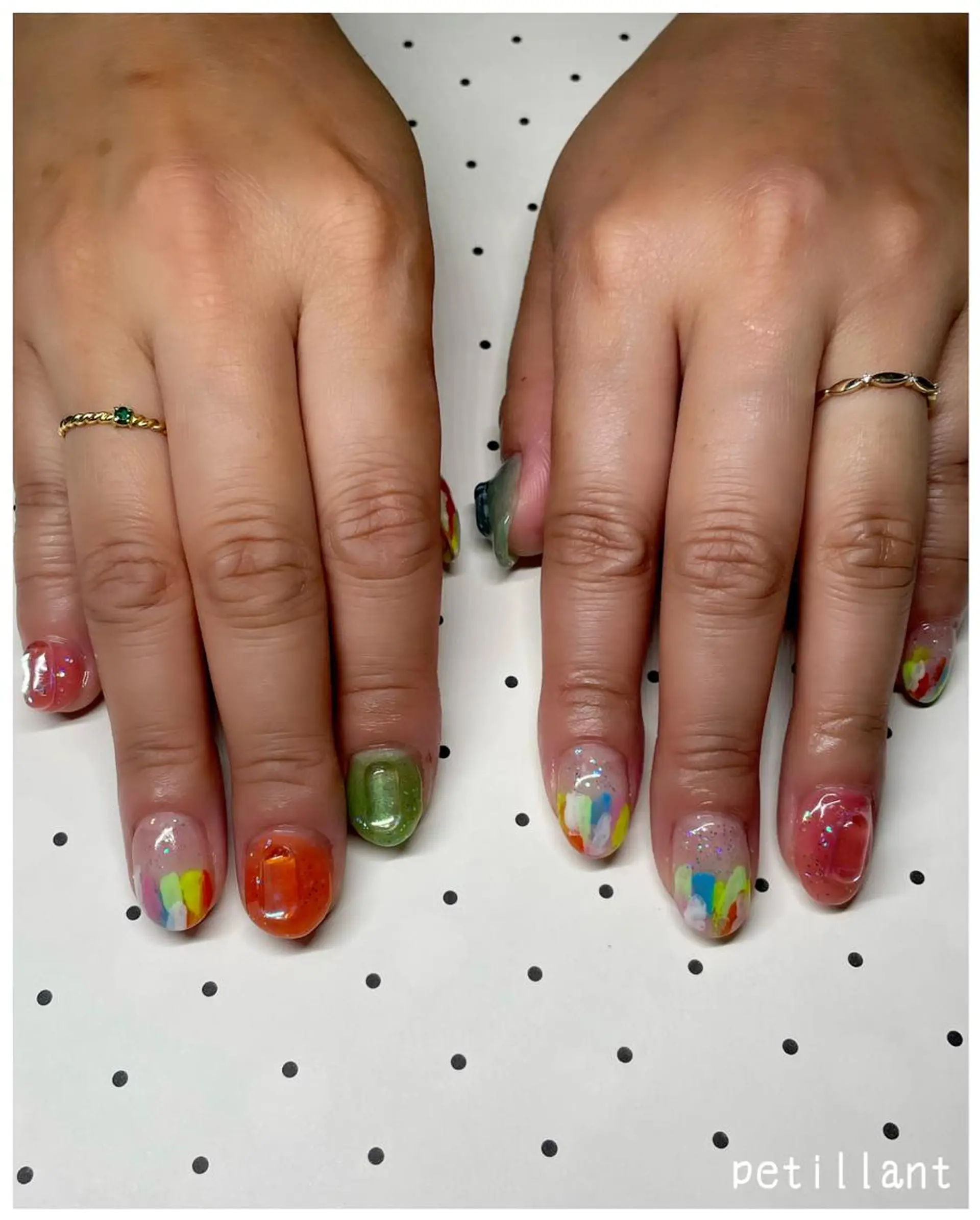 ネイル アートネイル クリアネイル 持ち込み nail salon petillantのネイルデザイン