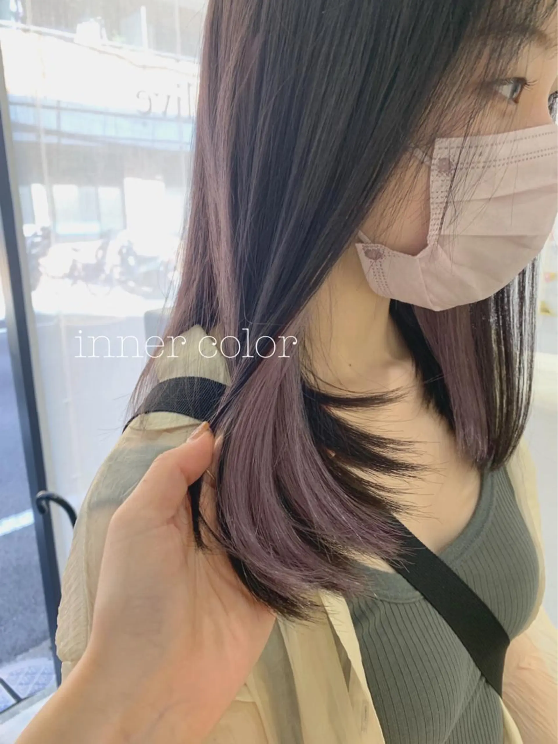 ミディアム カラー カット ヘアカラー トリートメント ぱつっとボブ/ 小野あかねのヘアスタイル