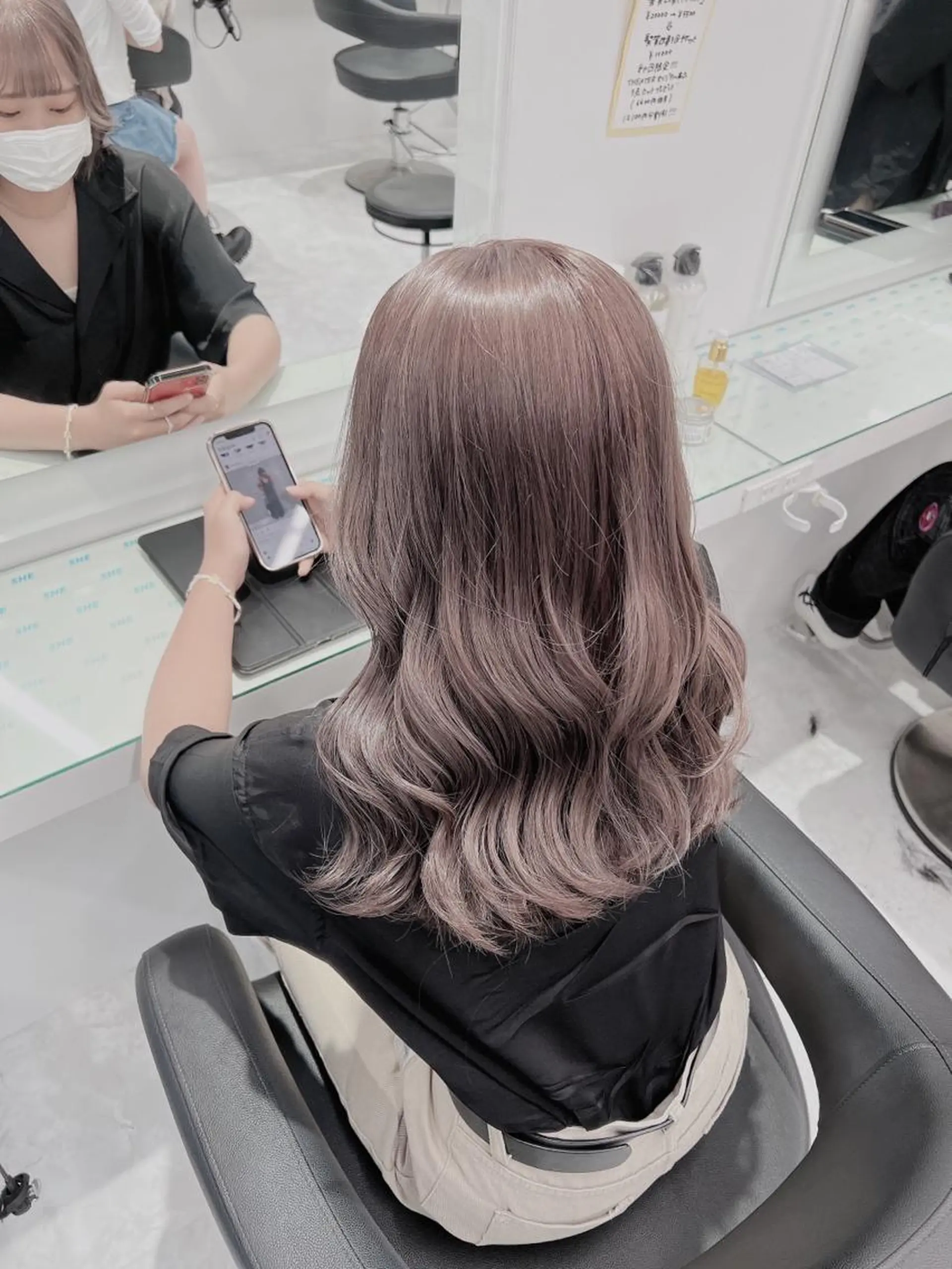 セミロング ダブルカラー｜ なおき｜池袋美容師のヘアスタイル