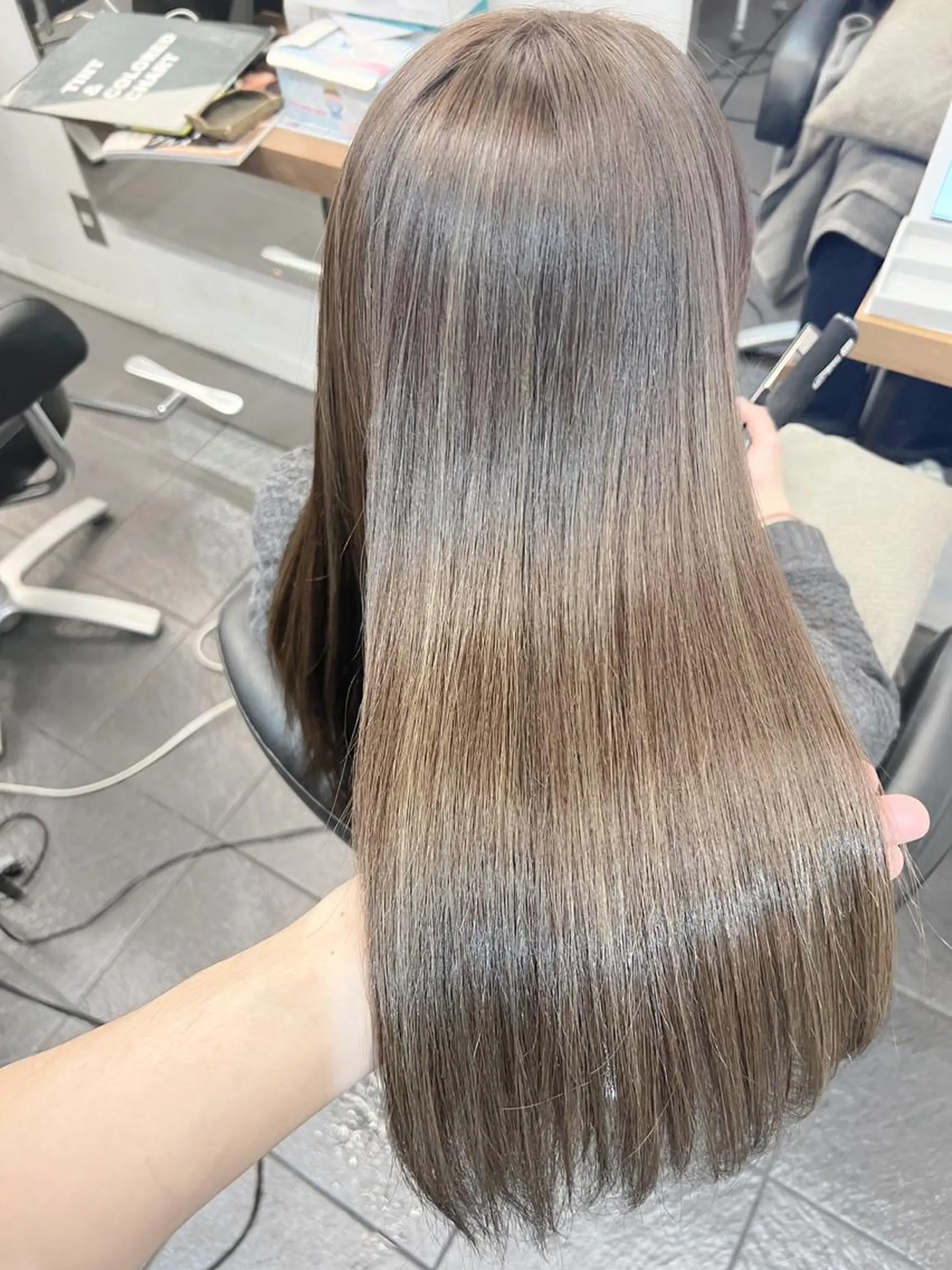 カラー アクアカラー 髪質改善 ヘアカラー トリートメント ヘッドスパ グレージュ/髪質改善 Yamato.hのヘアスタイル