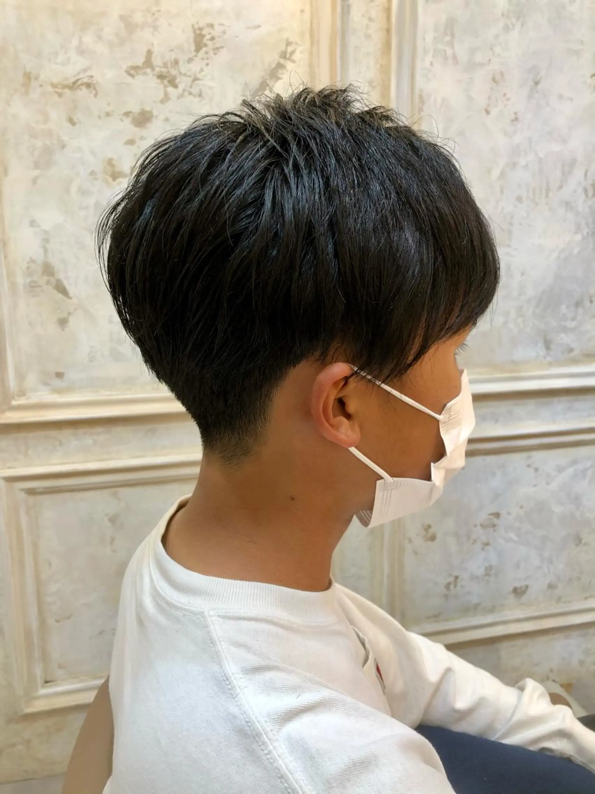 ショート メンズ マッシュ 刈り上げ 縮毛矯正 セン北徒歩５分 キシタクのヘアスタイル