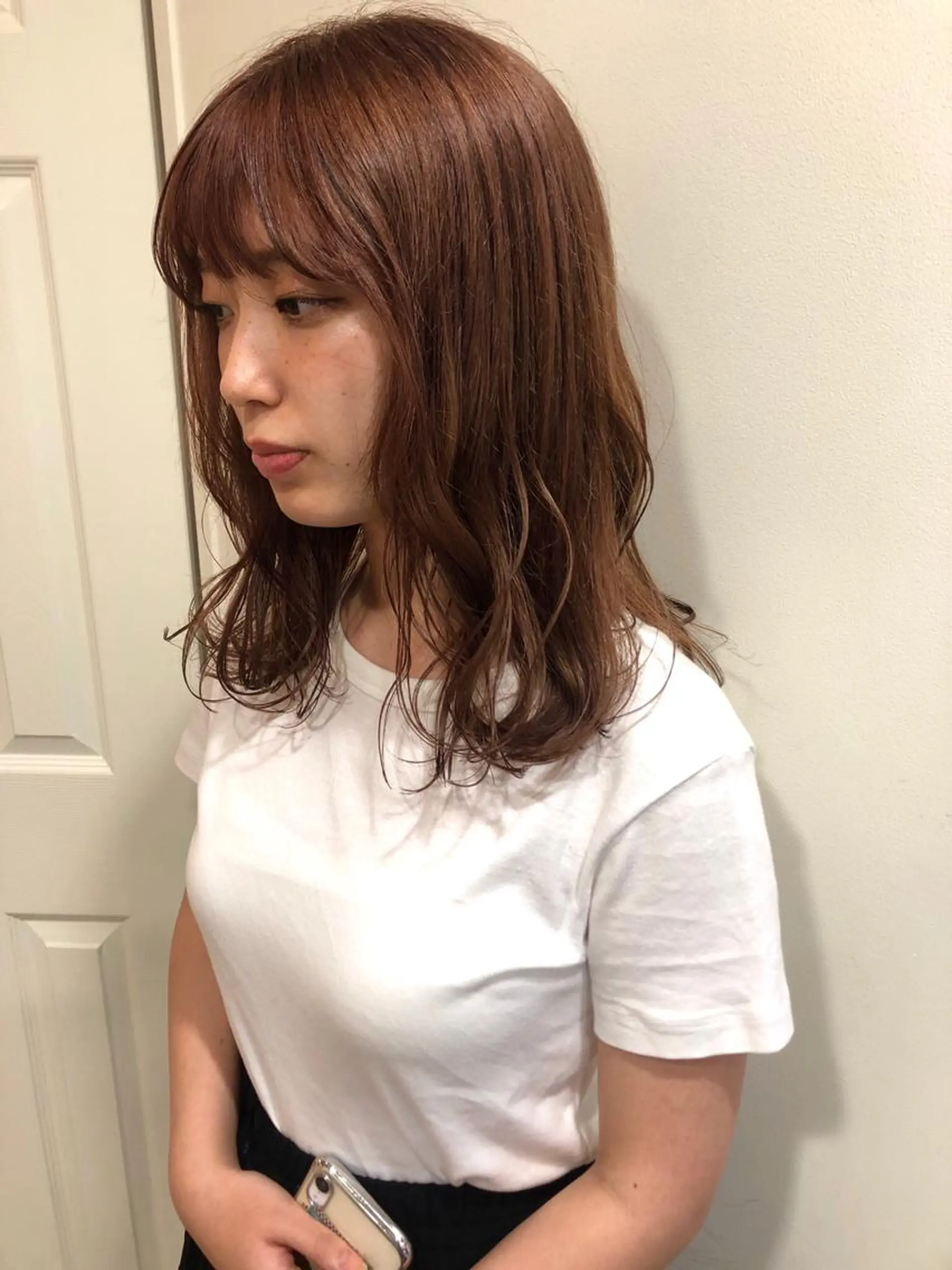 ミディアム カラー ヘアカラー トリートメント MIOベージュカラー 柔らかいカラーのヘアスタイル