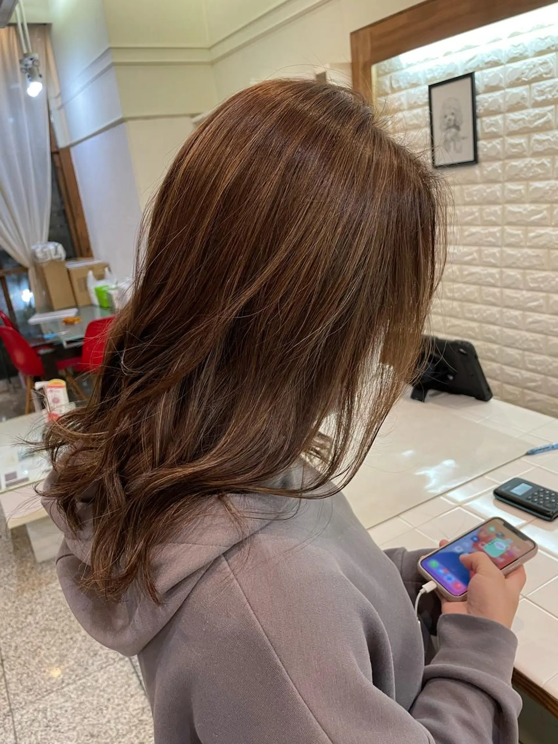 ロング カラー ハイライトカラー ハイライト レイヤーカット ヘアカラー トリートメント 安田 蓮のヘアスタイル