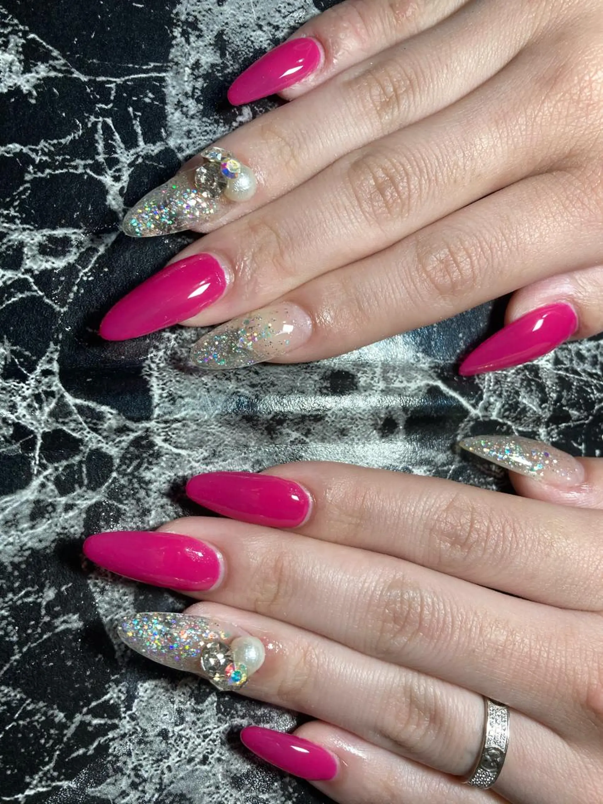 セミロング ネイル ハンドネイル ✴︎ Delightのネイルデザイン