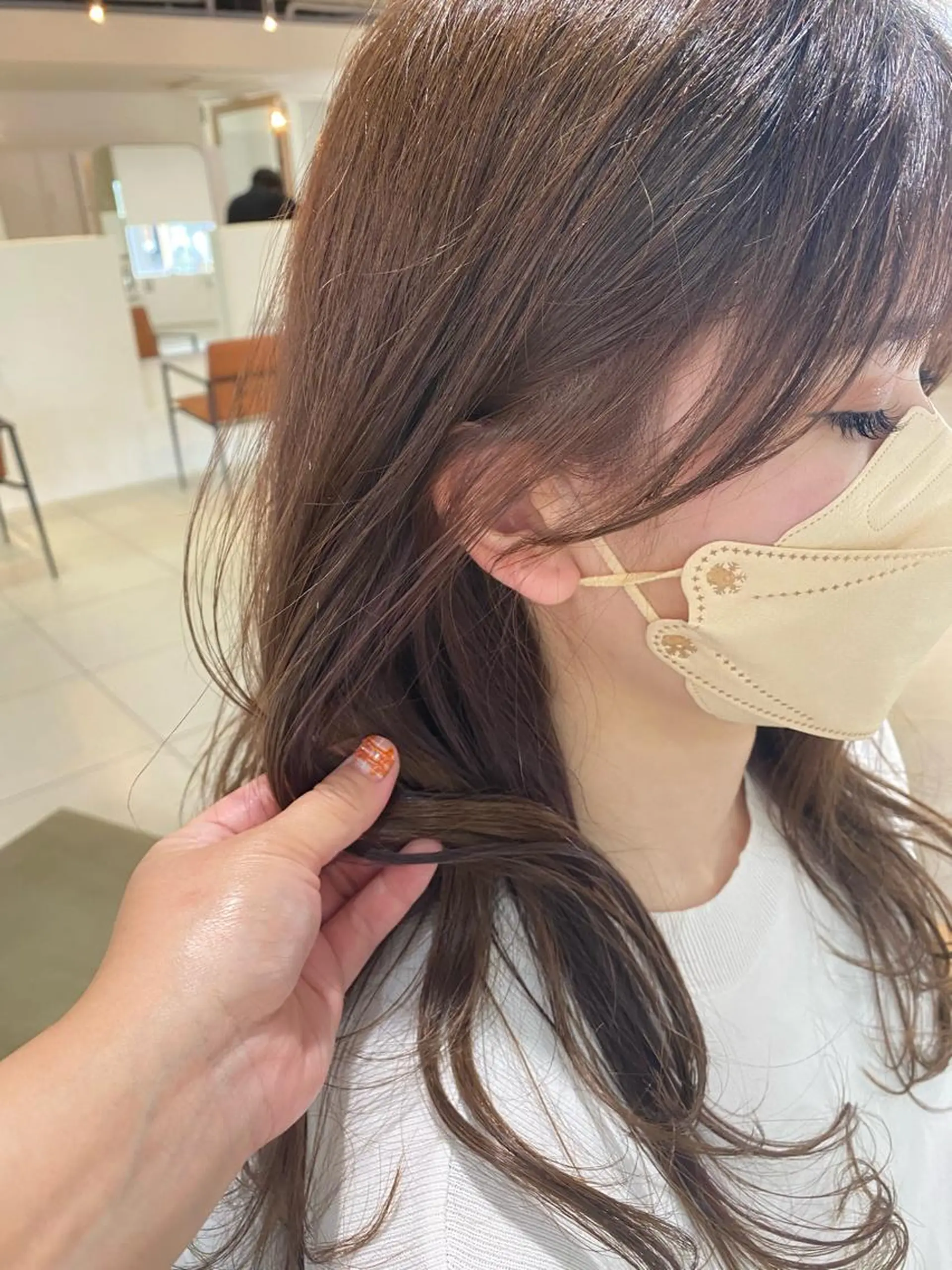 ロング 顔まわりレイヤー レイヤーカット I nagiのヘアスタイル