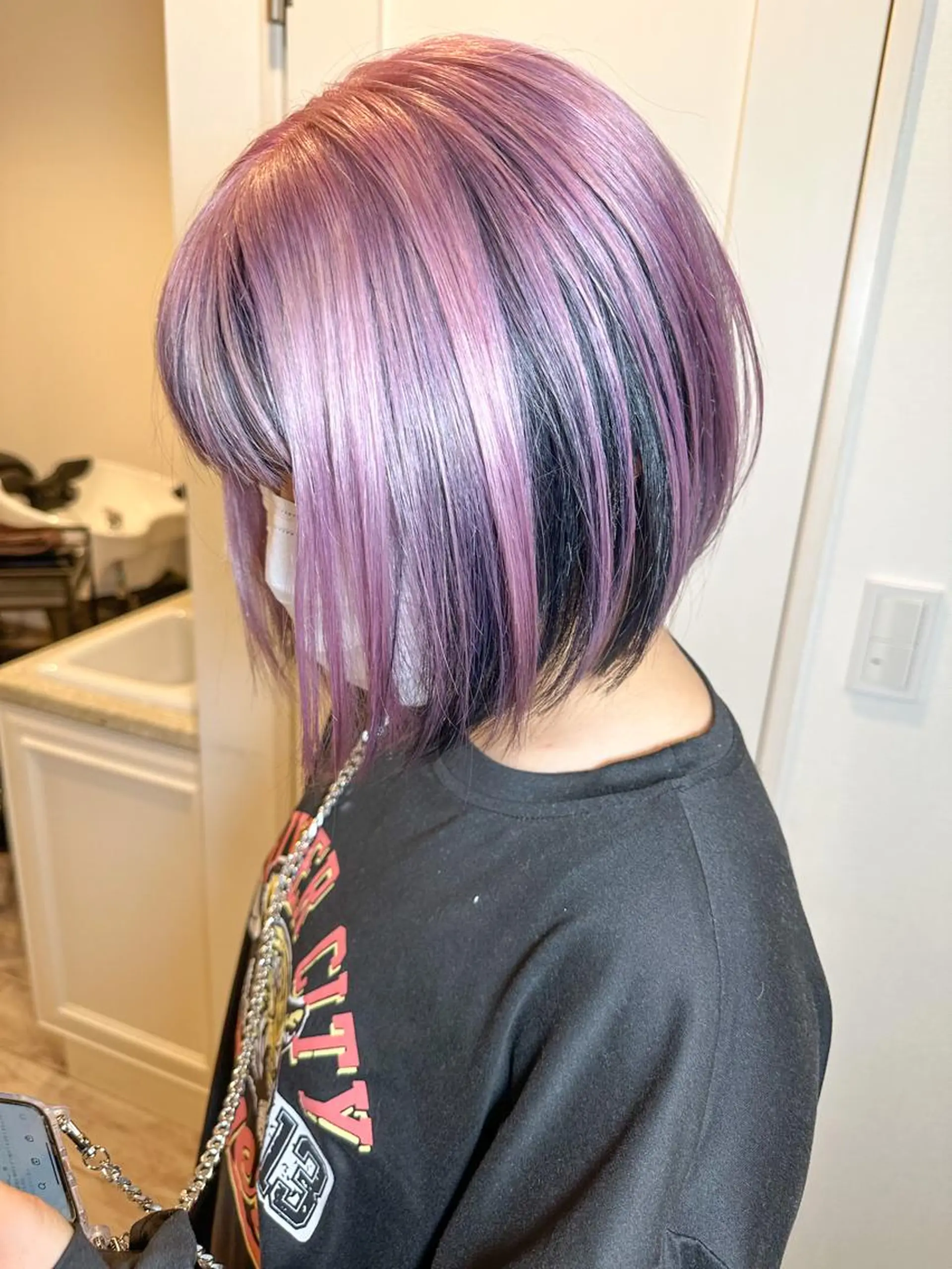 ショート パープルカラー カット ヘアカラー トリートメント 🍀ケアブリーチ カラー🍀坂井のヘアスタイル