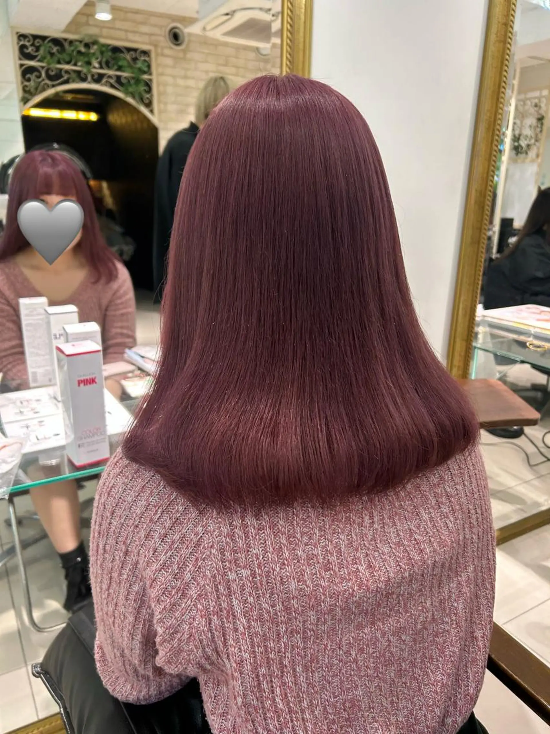 ミディアム カラー ヘアカラー トリートメント 透明感カラー 古山 結季🌙🖤のヘアスタイル