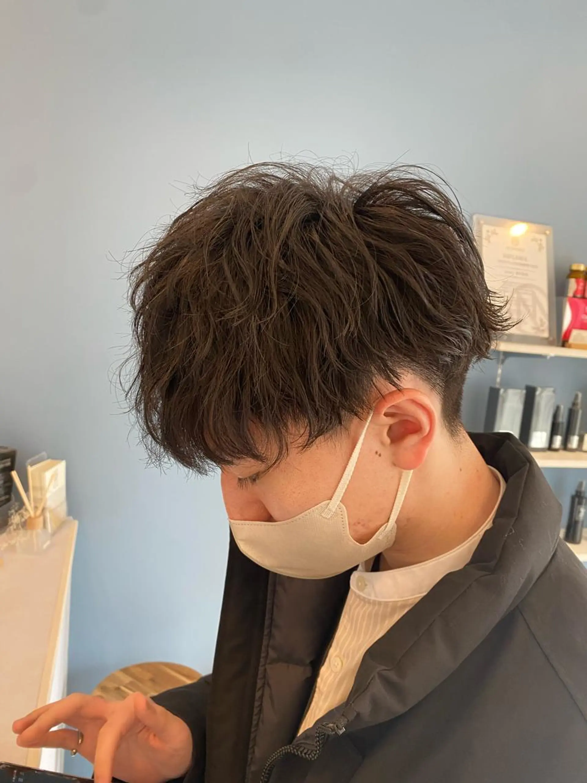 パーマ メンズ メンズパーマ 髪質改善 スパイラルパーマ 松林 大暉のヘアスタイル