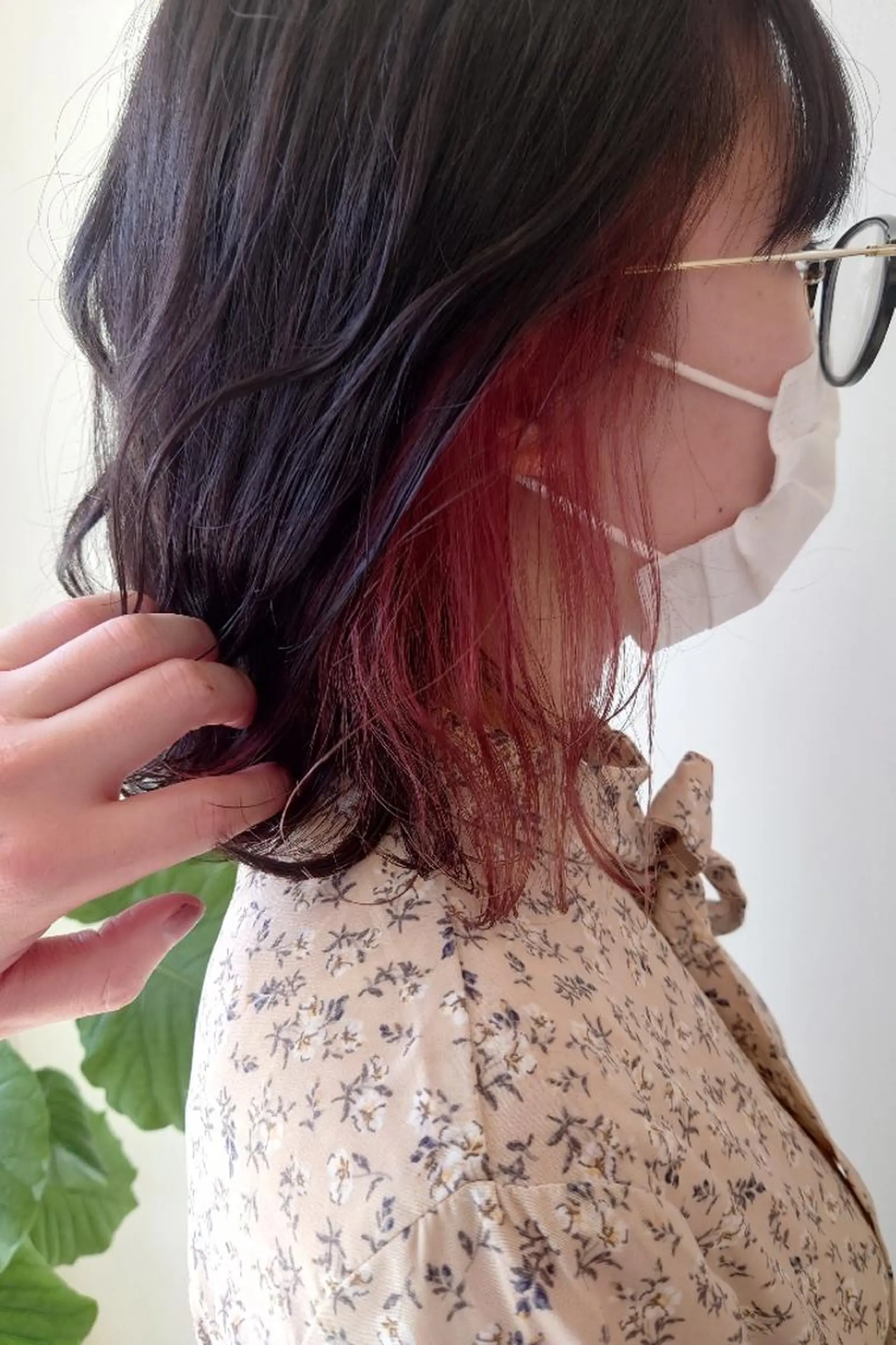 ミディアム カラー ピンクカラー カット ヘアカラー 東梅田/美髪矯正/ 大貫一輝のヘアスタイル