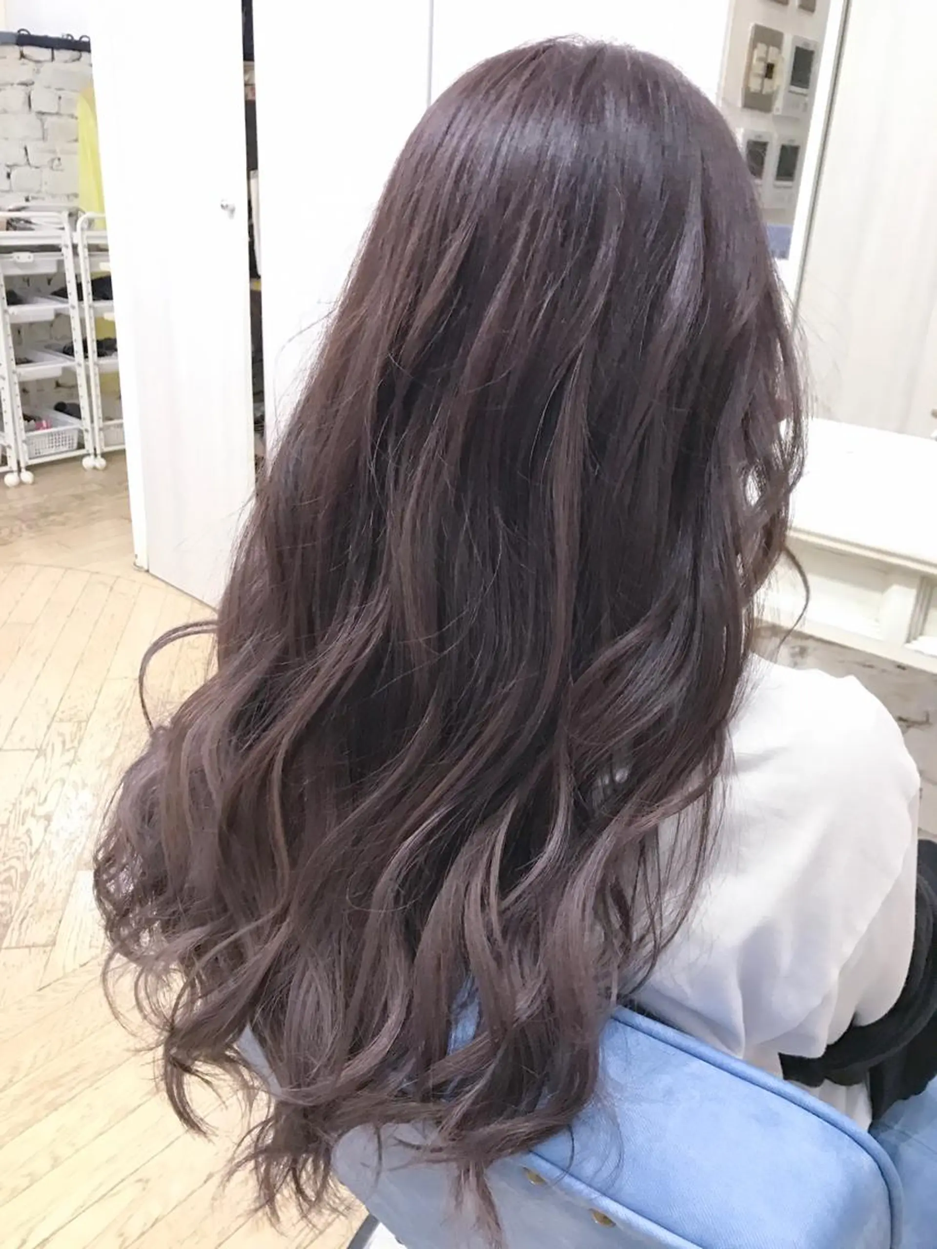 ロング カラー ヘアアレンジ パープルカラー 松井 敬太郎のヘアスタイル