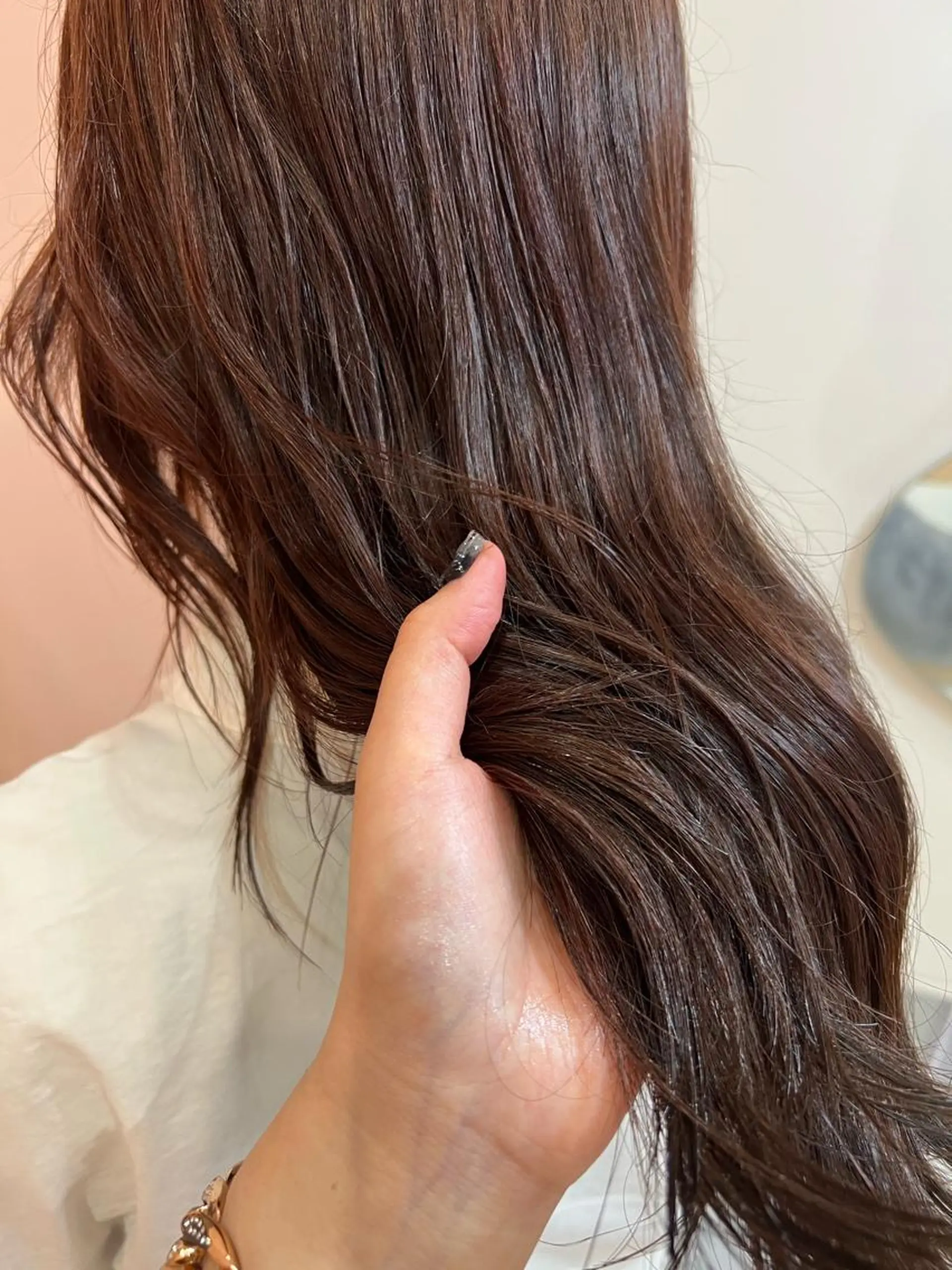 セミロング カラー ピンクカラー カット ヘアカラー mizuki ,のヘアスタイル