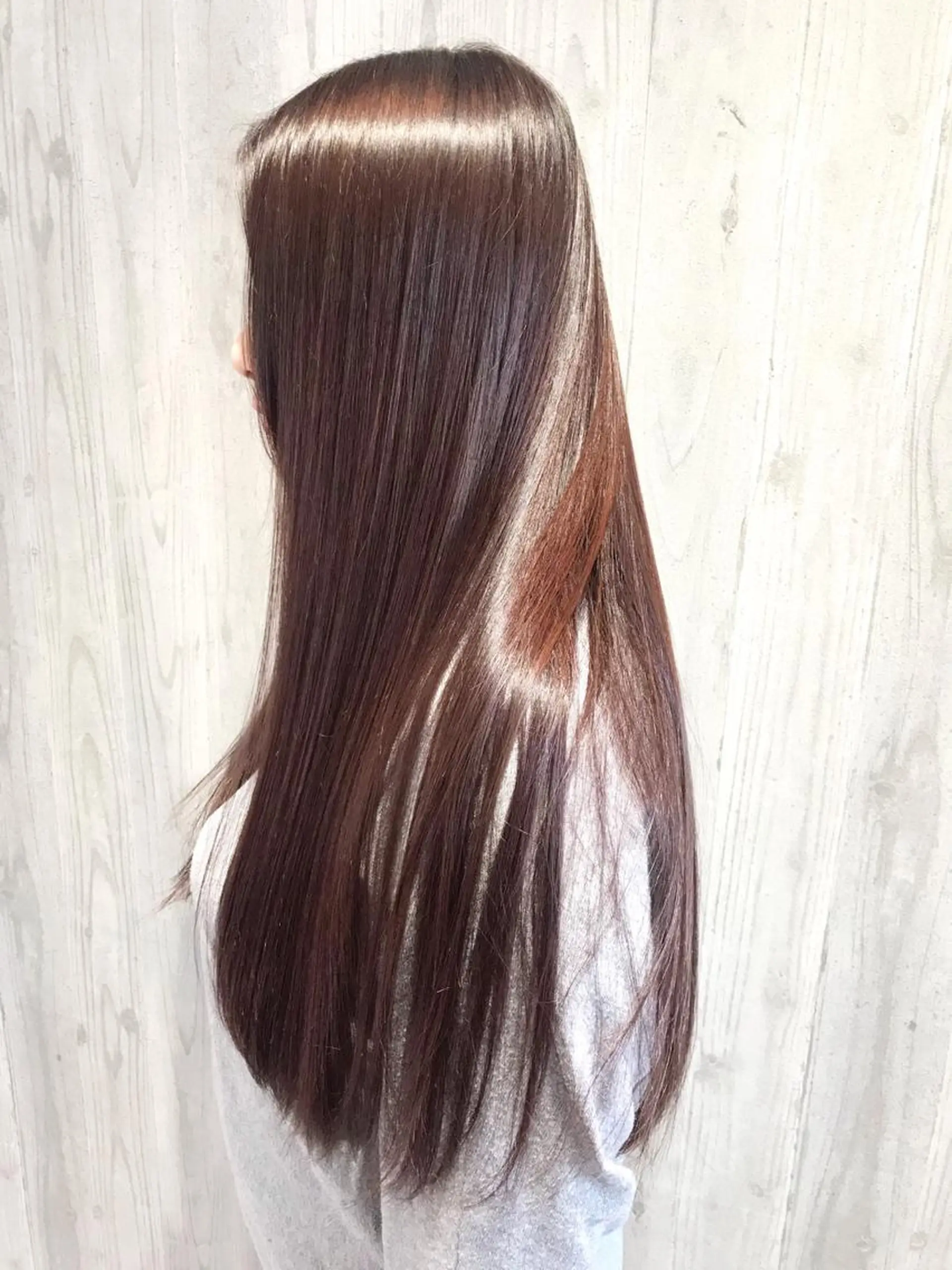 ロング カラー ブラウンカラー ピンクカラー ピンクブラウン ロング Renatus店長 金子裕美のヘアスタイル