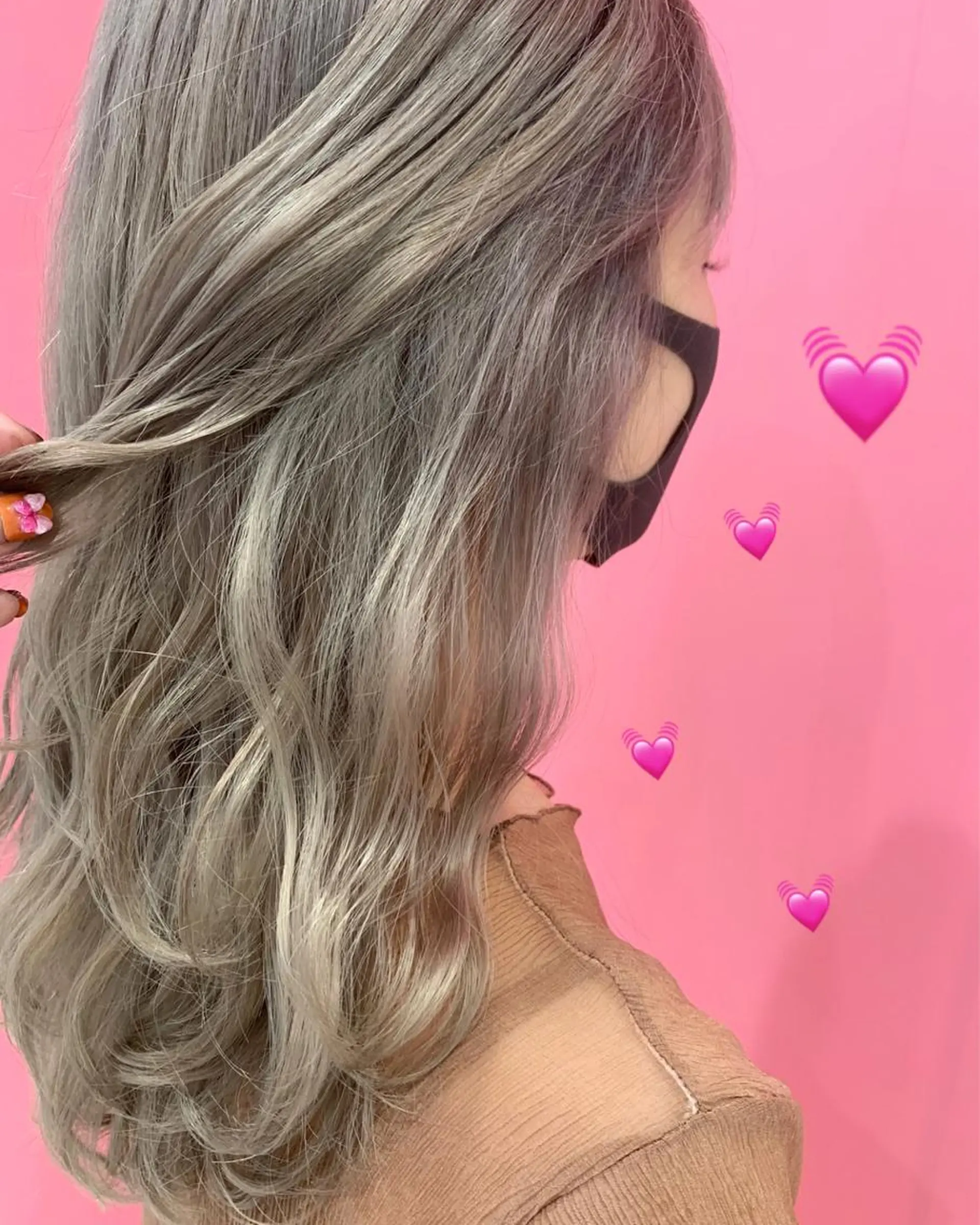 ロング カラー ブリーチ ダブルカラー グラデーションカラー グレージュ インナーカラー 新宿駅近♡個室 ♡関口三都季🌜のヘアスタイル