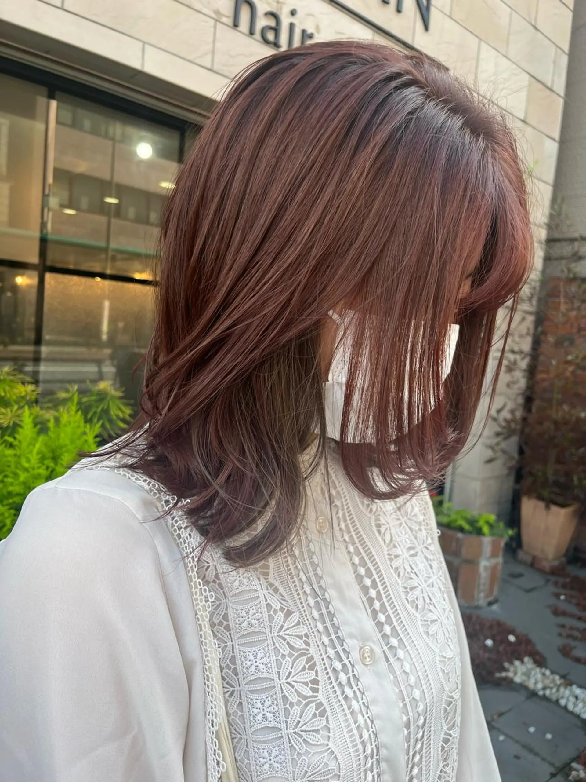 ミディアム カラー インナーカラー ピンクカラー カット ヘアカラー SHIAN 八王子👼鬼塚さやかのヘアスタイル