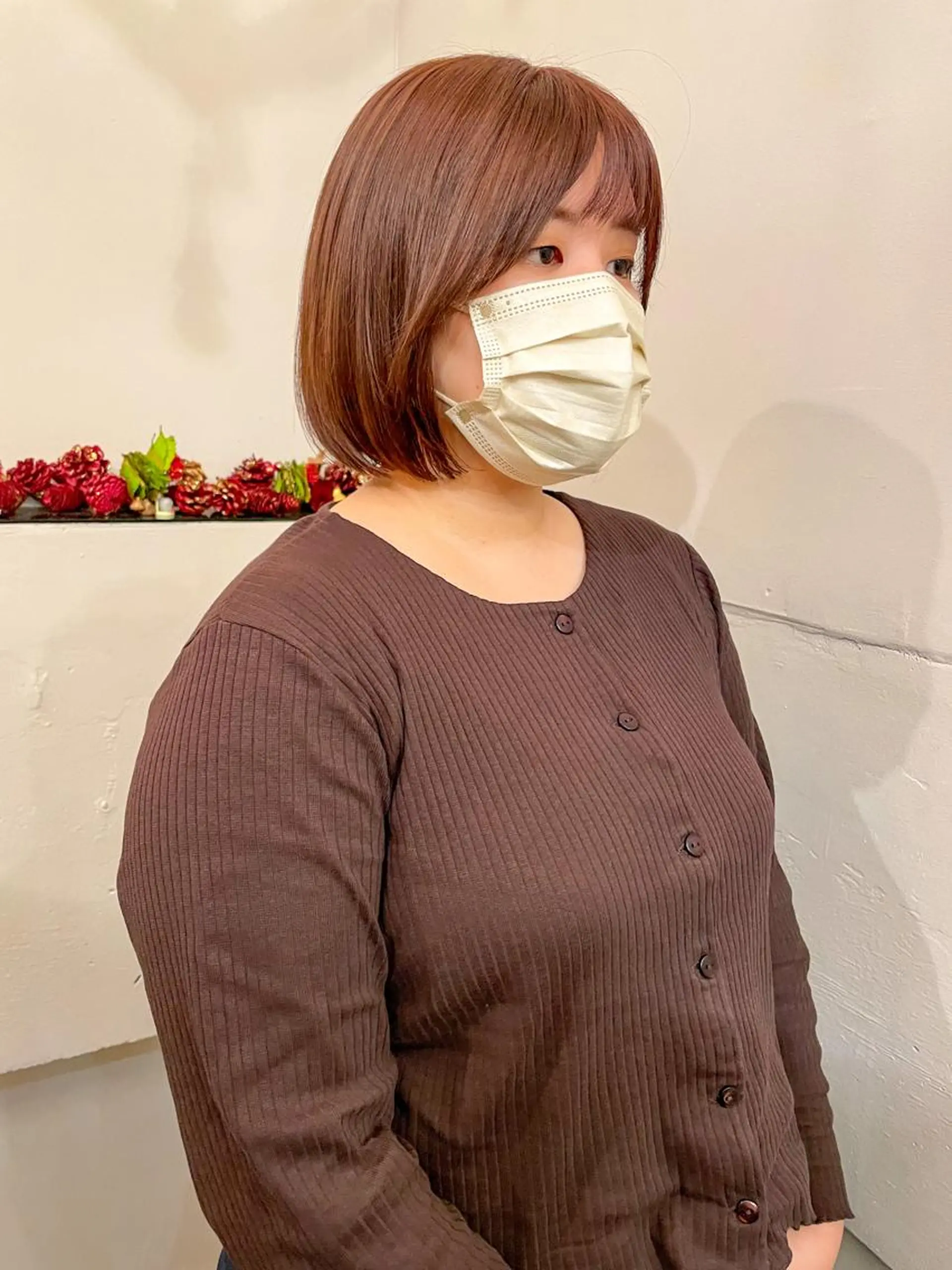 ショート カラー ベージュカラー ボブ ブリーチ/miinaのヘアスタイル