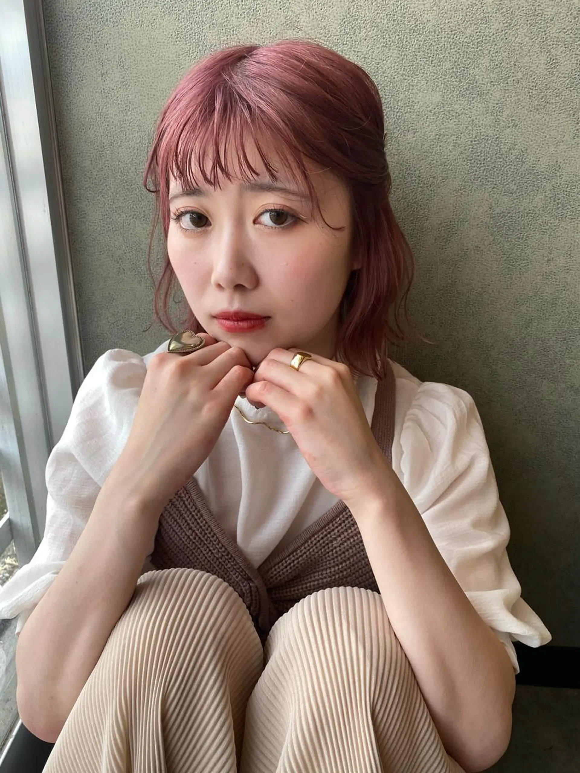 ミディアム 立野 希沙のヘアスタイル