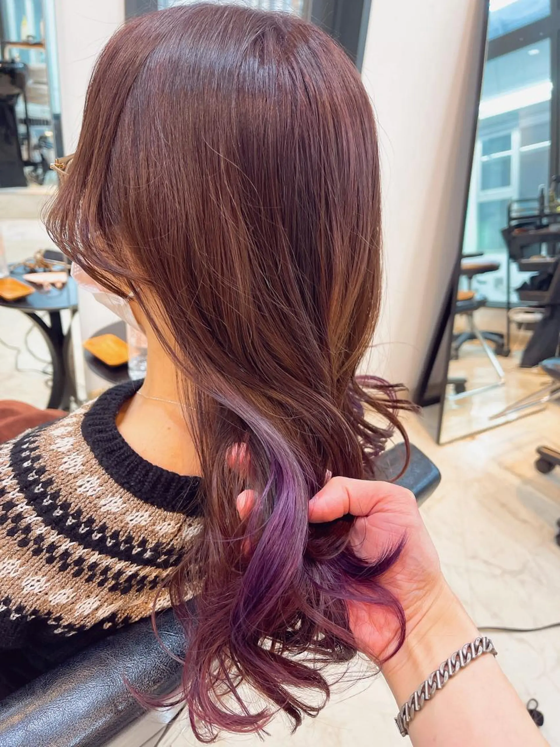 セミロング カラー パープルカラー ヘアカラー トリートメント Artir所属・☆毎月先着15名まで ☆シバタユートのヘアスタイル