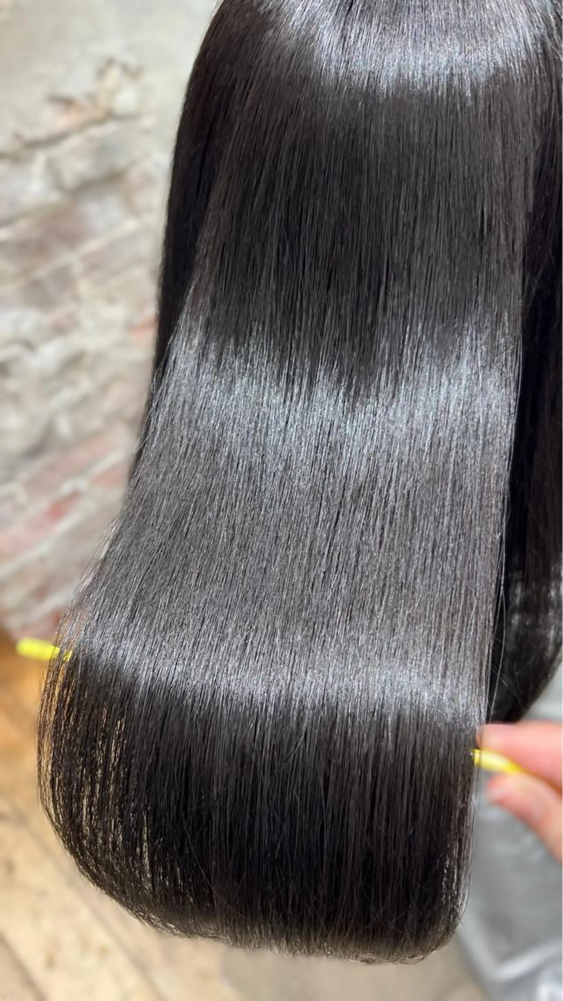 セミロング カラー 黒髪 ブリーチ ブリーチなしカラー 伸ばしかけ 髪質改善 美髪ヘッドスパ🫧 西山紗奈江💆♀️のヘアスタイル